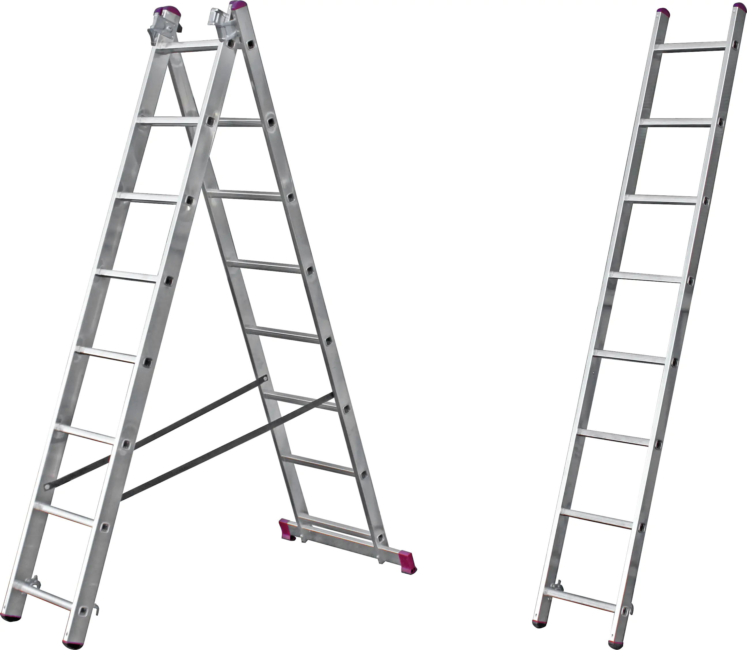 Krause Aluminium-Vielzweckleiter CORDA mit Treppenfunktion 5,40 m