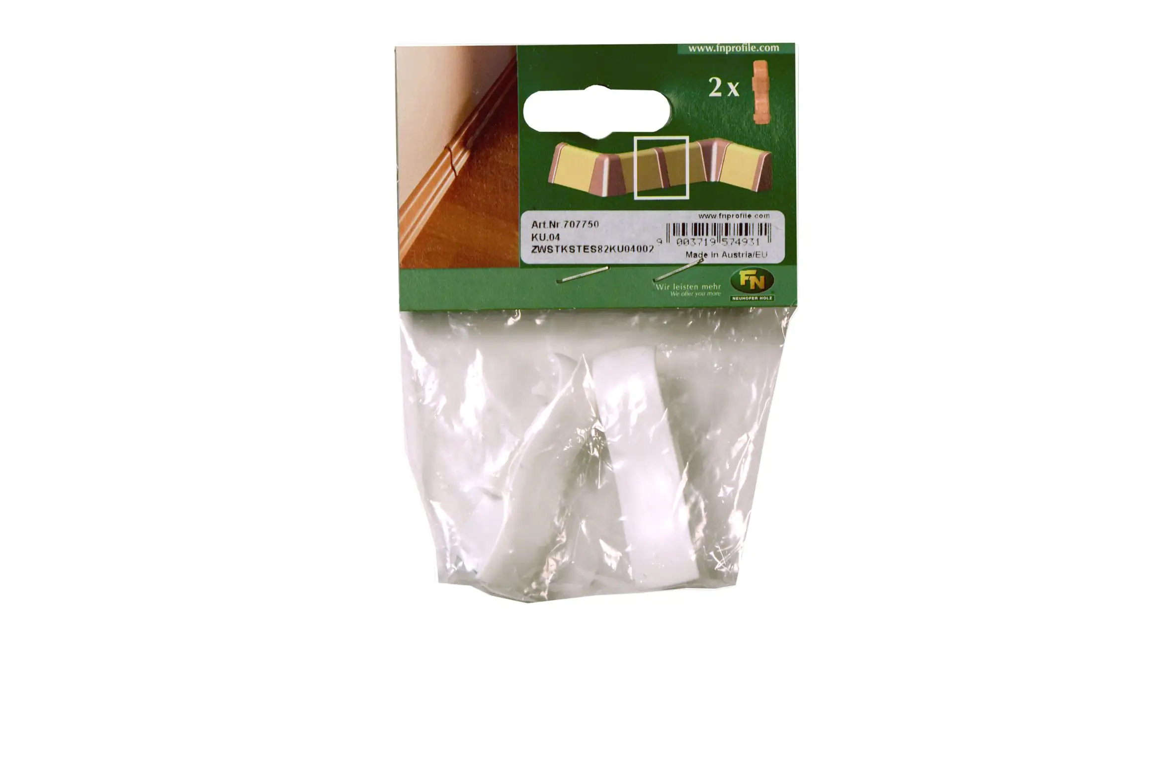 Zwischenstück Kunststoffleiste KU.04 weiß