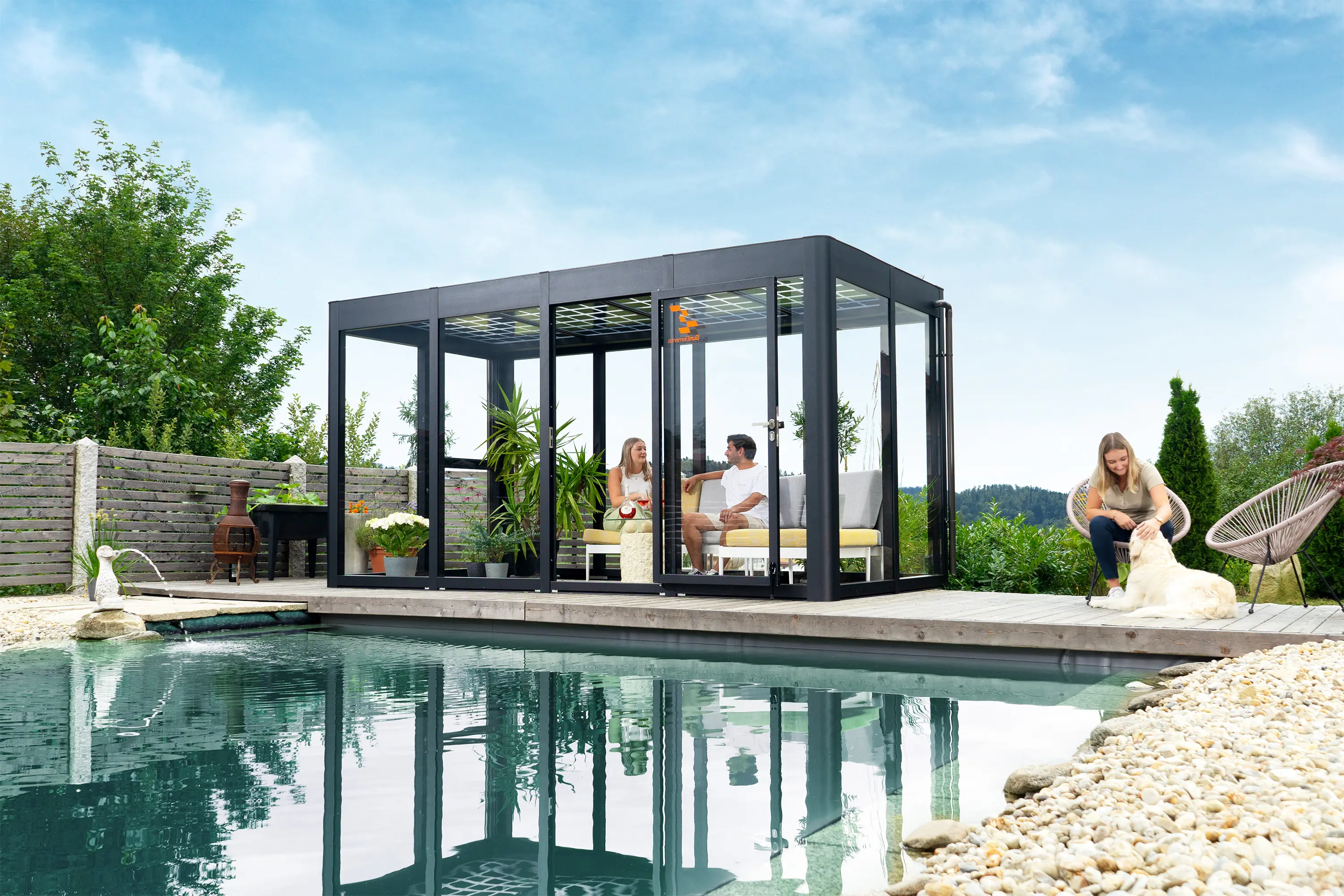 SunElements SunGarden Gartenhaus Energy 4.2 443 x 233 cm anthrazit-metallic