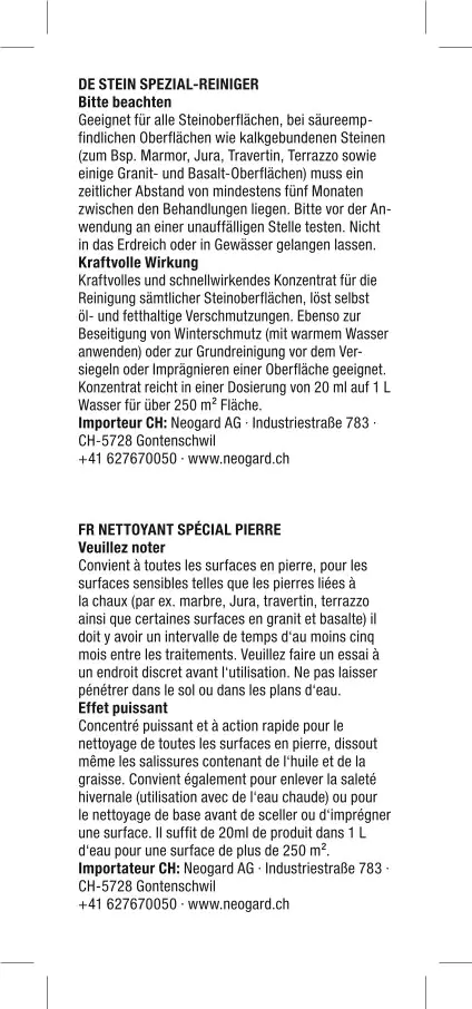 Gloria Spezial-Reiniger für Naturstein, Beton und Kunststein 1 L