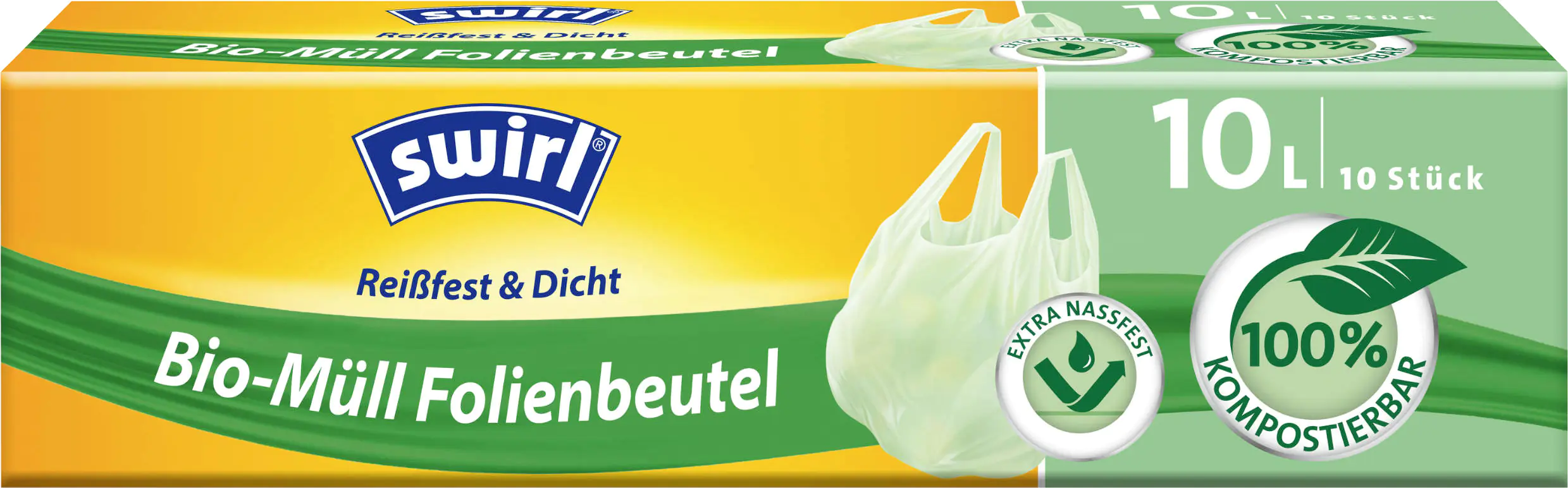 Swirl Bio-Müll-Folienbeutel mit Tragegriff 10 L 10 Stück Swirl Bio-Müll-Folienbeutel mit Tragegriff 10 L 10 Stück
