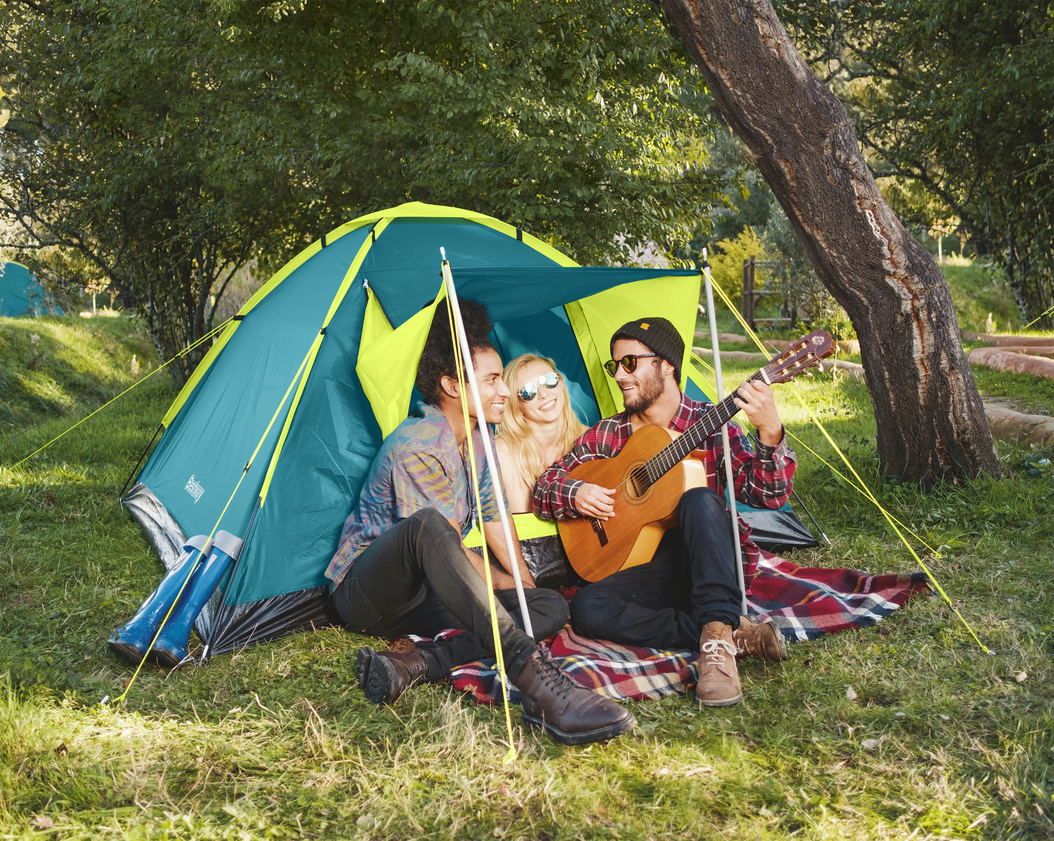 Bestway 3-Personen-Zelt Cool Ground 3 grün-gelb 210 x 210 x 120 cm Bestway 3-Personen-Zelt Cool Ground 3 grün-gelb 210 x 210 x 120 cm