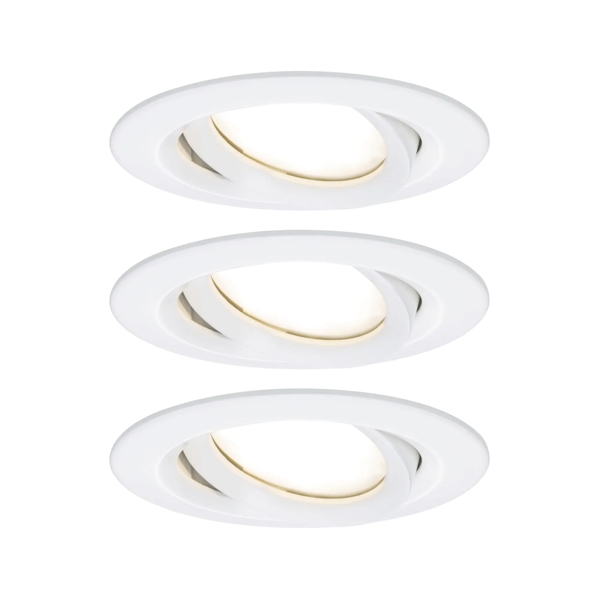 Paulmann LED Einbauleuchte Nova Plus 3er-Set weiß matt schwenkbar Ø 9,3 cm 
