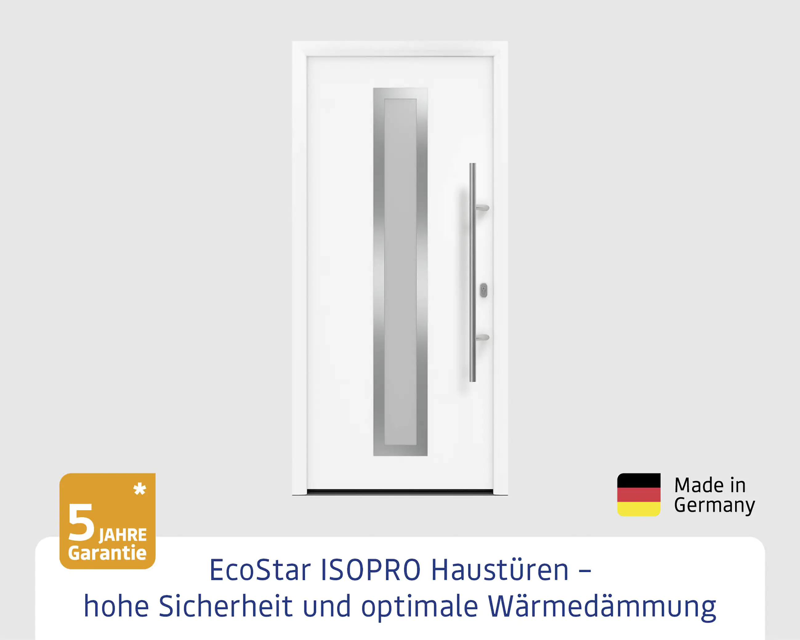 EcoStar Haustür ISOPRO IP 700S verkehrsweiß 110 x 210 cm EcoStar Haustür ISOPRO IP 700S verkehrsweiß 110 x 210 cm