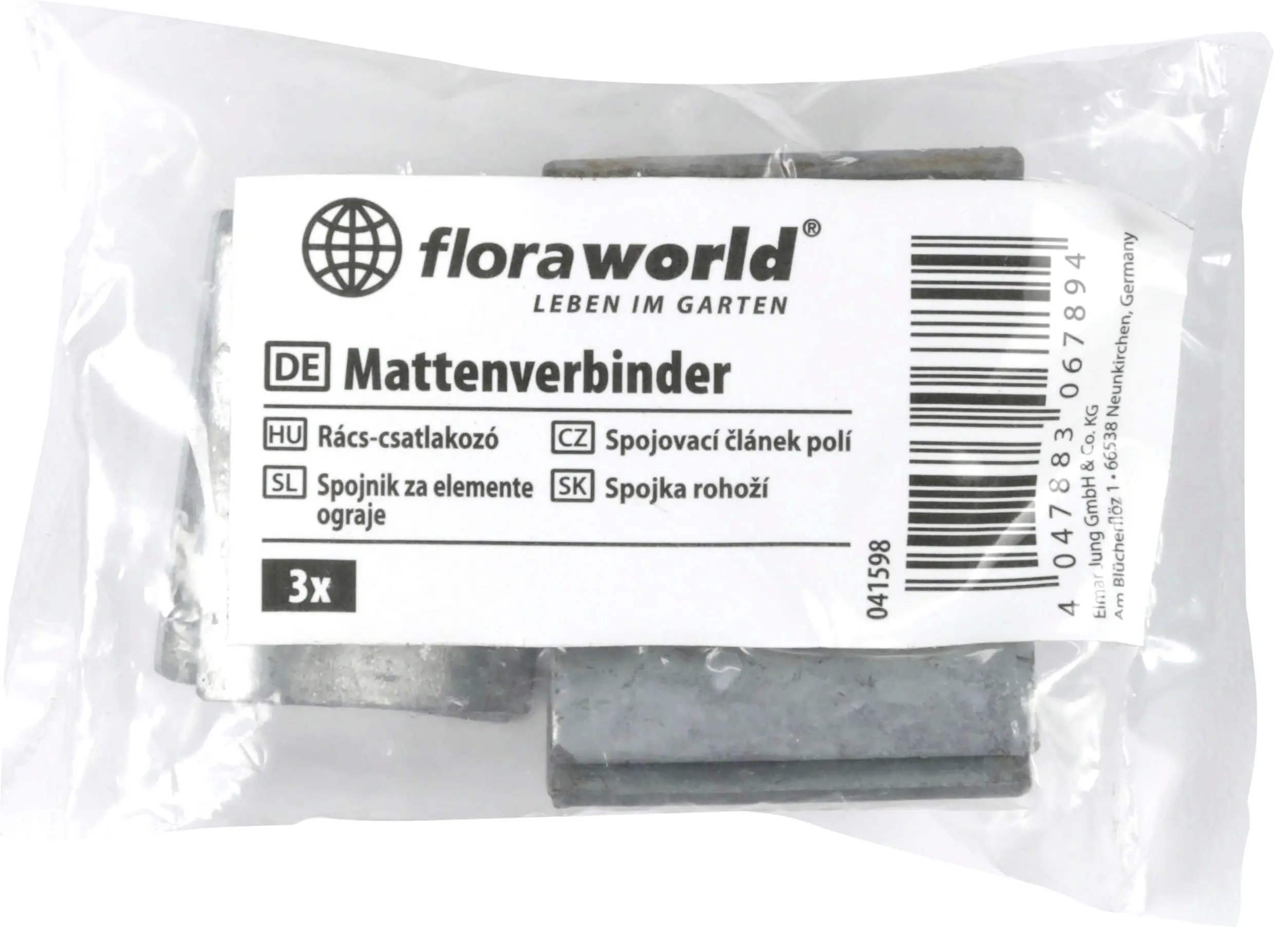 Floraworld Zaunverbinder feuerverzinkt - 3 Stk.