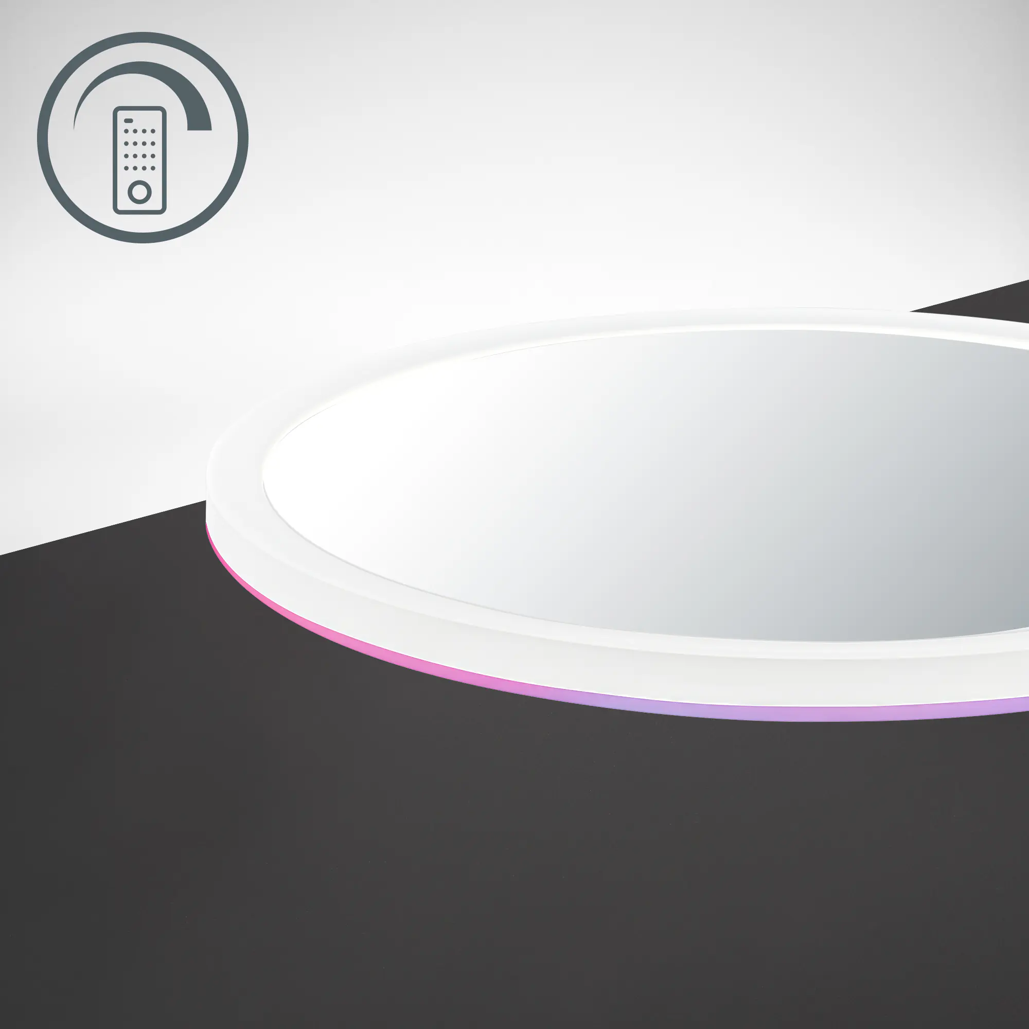 Briloner LED-Panelleuchte Slim Ø 29 cm weiß dimmbar RGB