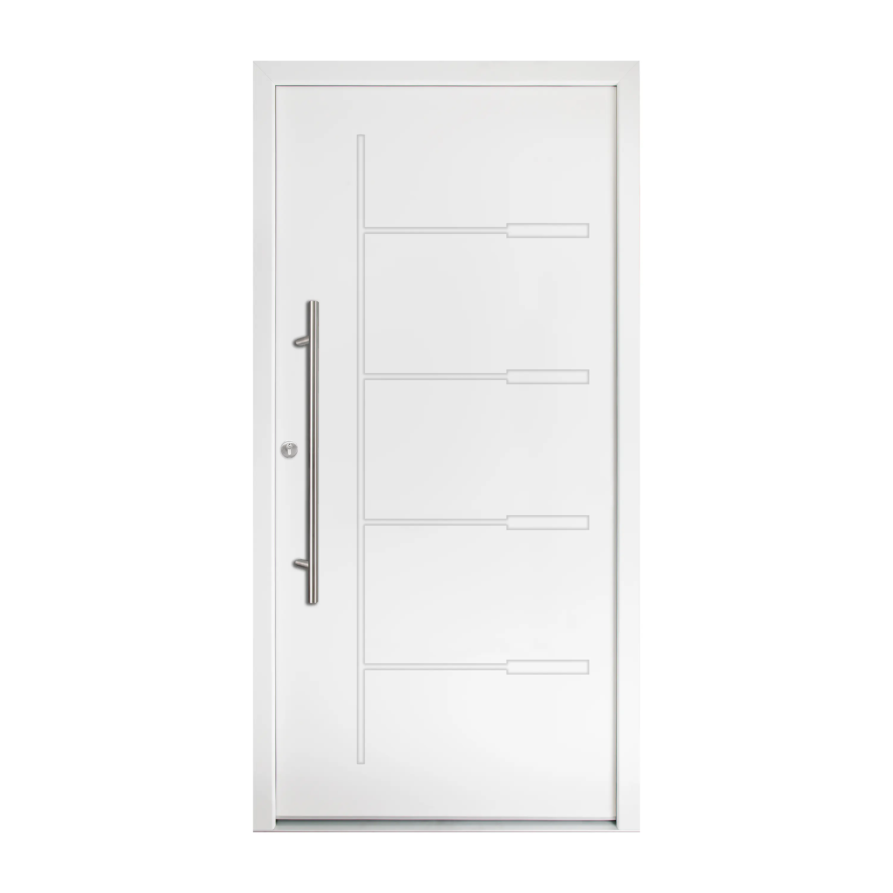 Splendoor Haustür Passivedoor Premium H1 Aluminium/Stahl weiß DIN links 98 x 208 cm  