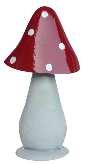 TrendLine Dekofigur Fliegenpilz Metall 33 cm weiß rot TrendLine Dekofigur Fliegenpilz Metall 33 cm weiß rot