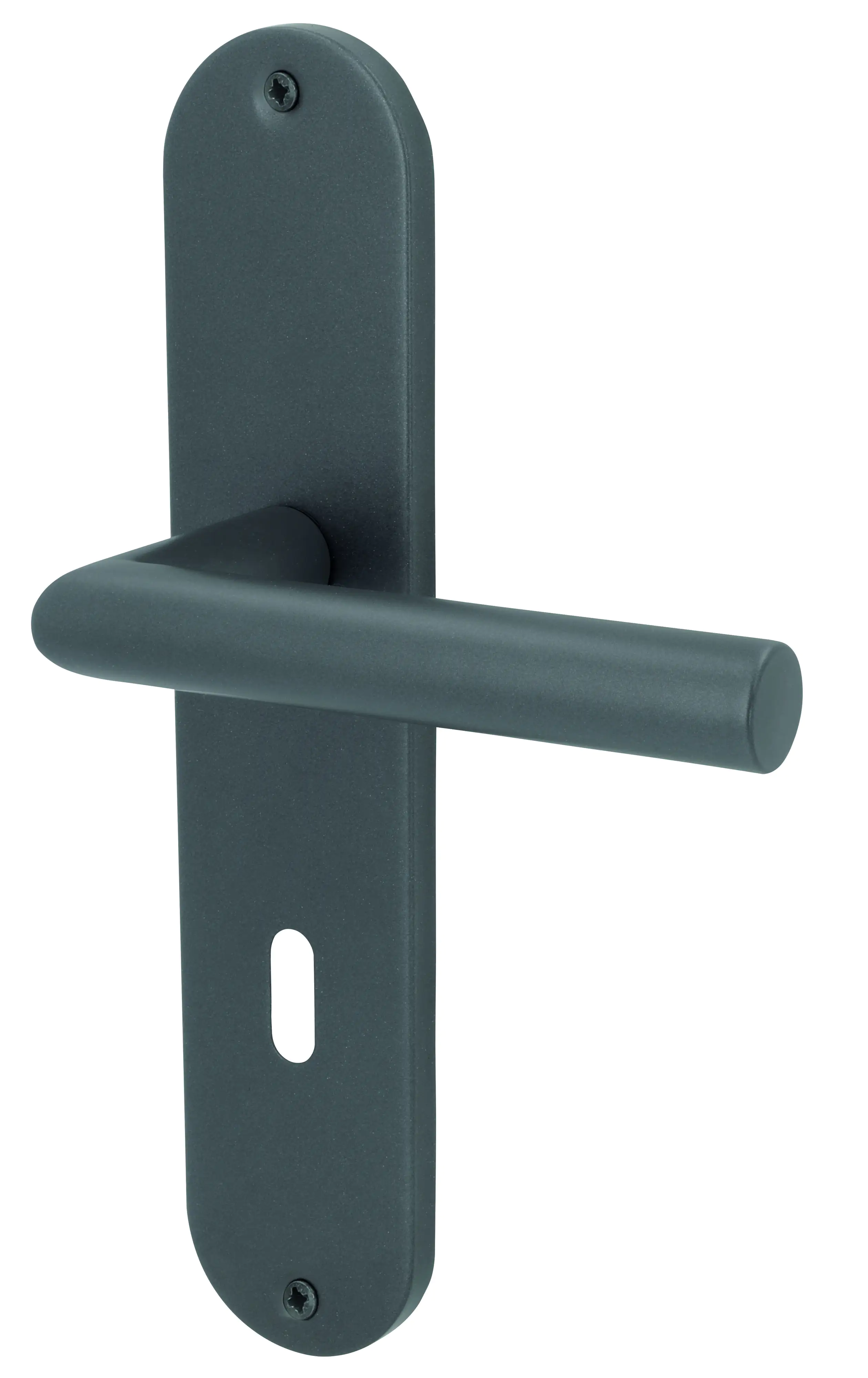 Alpertecc BB-Langschildgarnitur Conte Edelstahl kaschmirgrau abgerundet Alpertecc BB-Langschildgarnitur Conte Edelstahl kaschmirgrau abgerundet