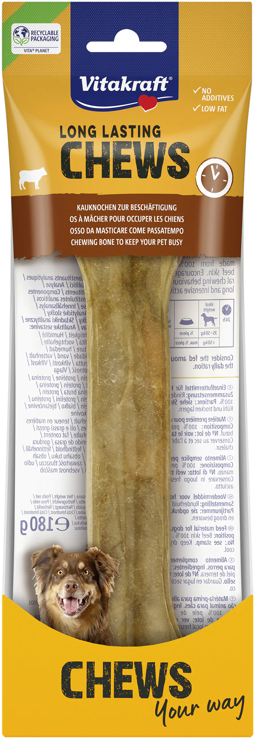 Vitakraft Hundeleckerli Kauknochen 180 g Rind 