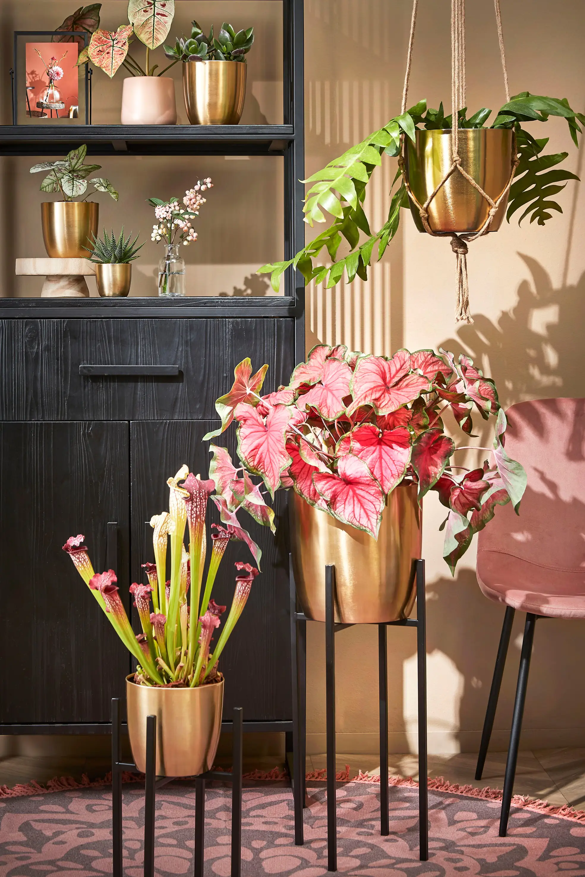 Mica Übertopf Alano rund gold  Ø 22 x H  21 cm 