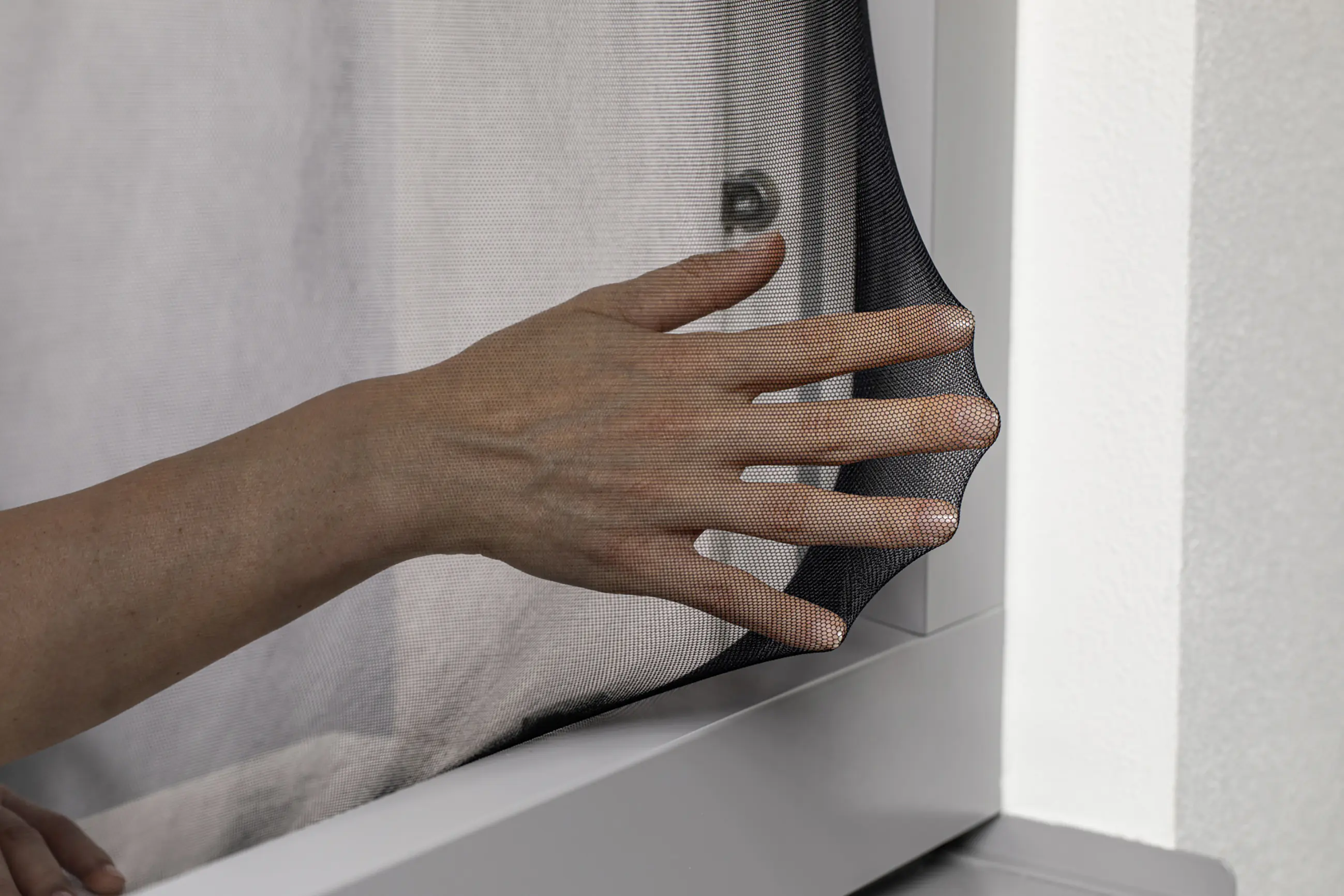 Primaster Fliegengitter Elastic 130 x 150 cm anthrazit/anthrazit kürzbar