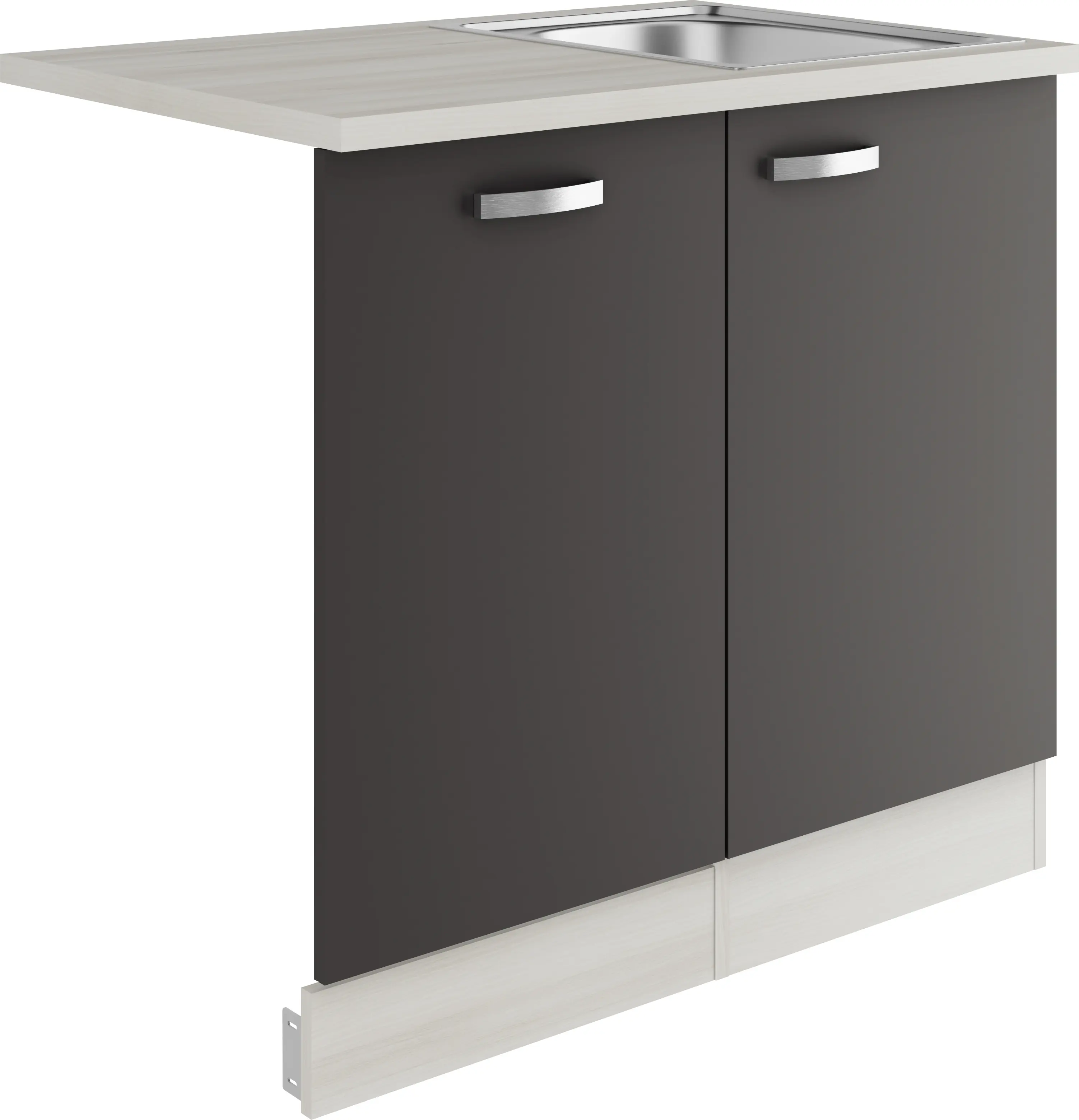 Optifit Spüle mit Unterschrank-Set Faro 220 anthrazit/akazie 90 cm