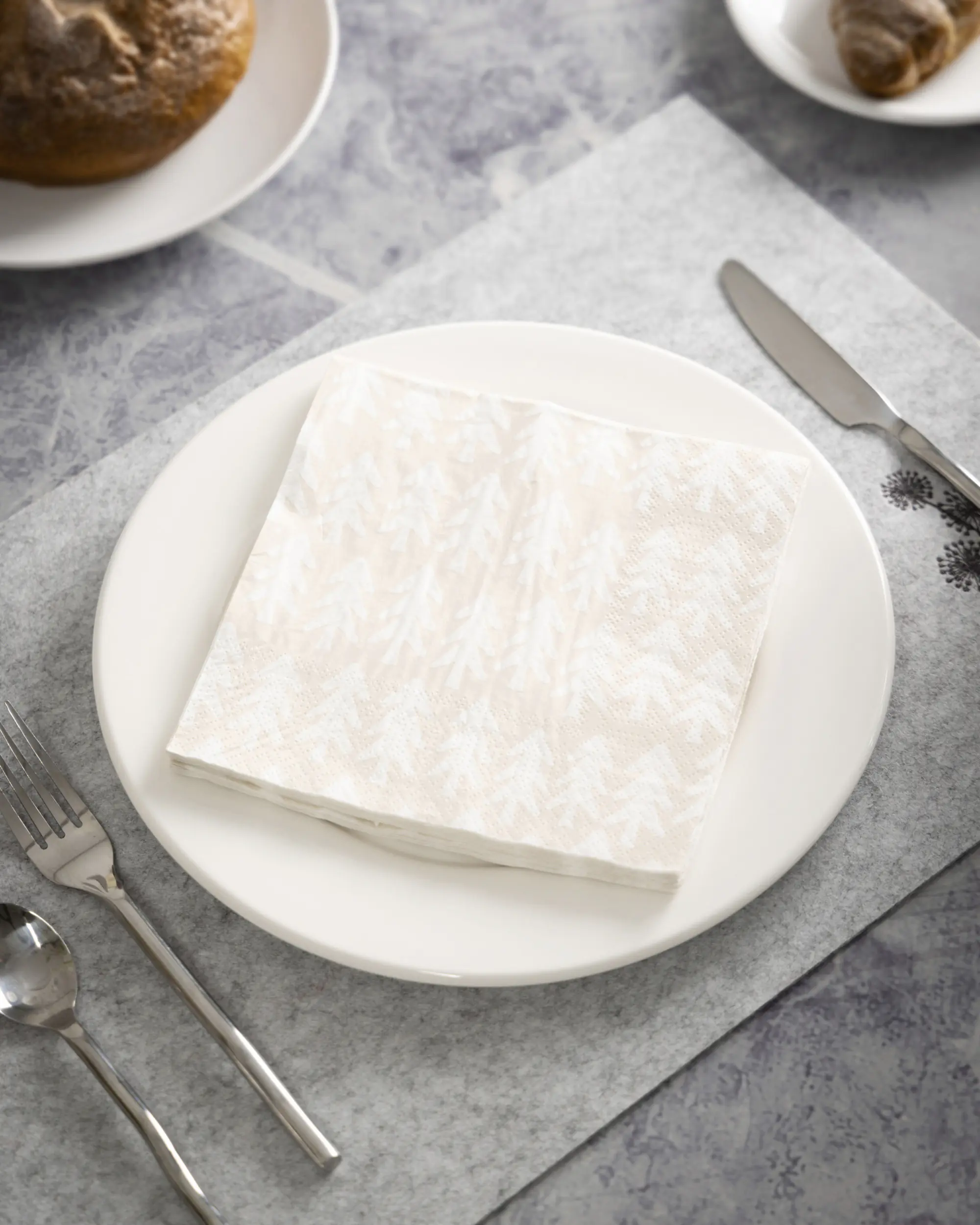 Eglo Servietten Bäume Pasig beige/weiß 16,5 x 16,5 cm - 20er Pack