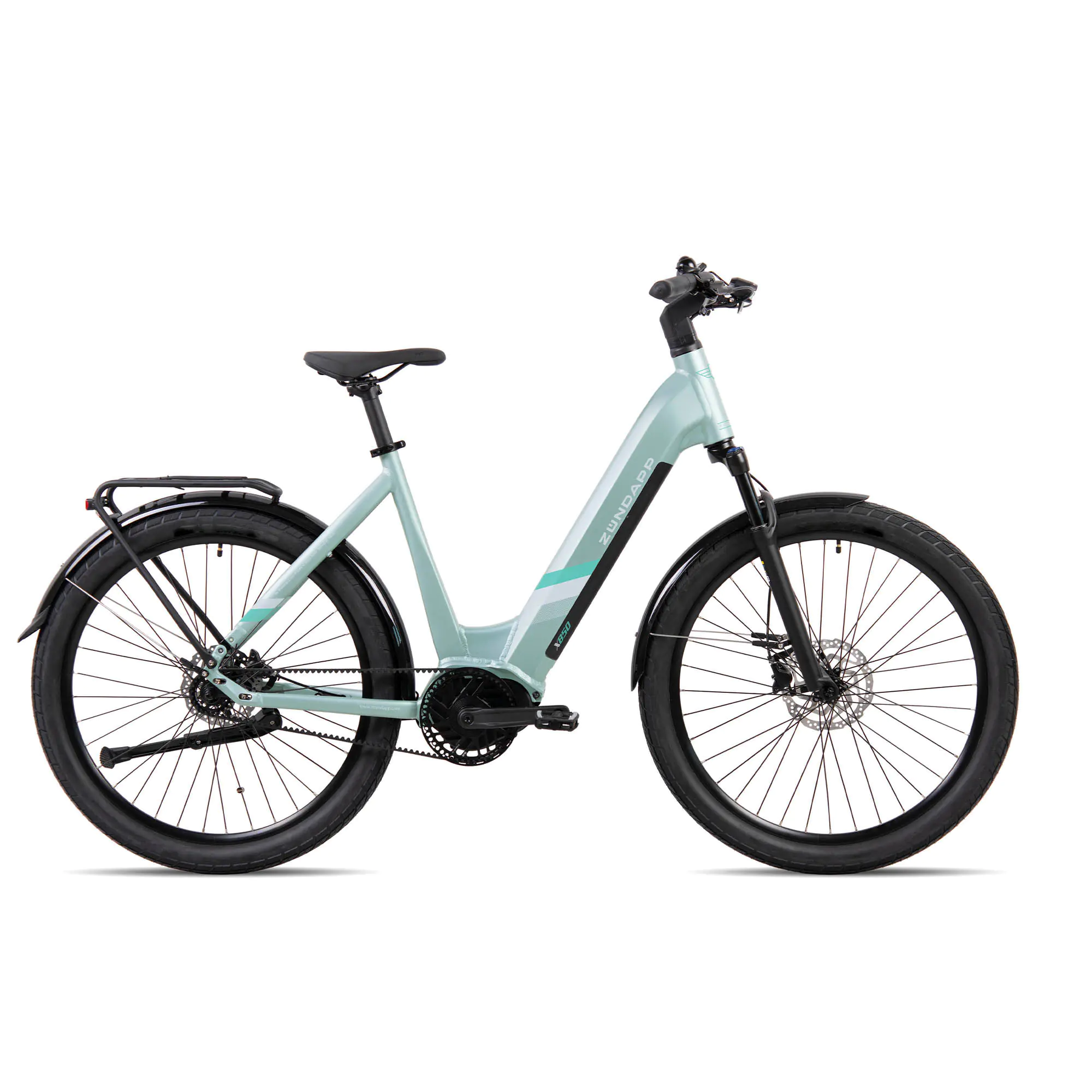 Zündapp E-Bike Trekking X850 Tiefeinsteiger 27,5 Zoll 7-Gang 550 Wh pastellgrün 