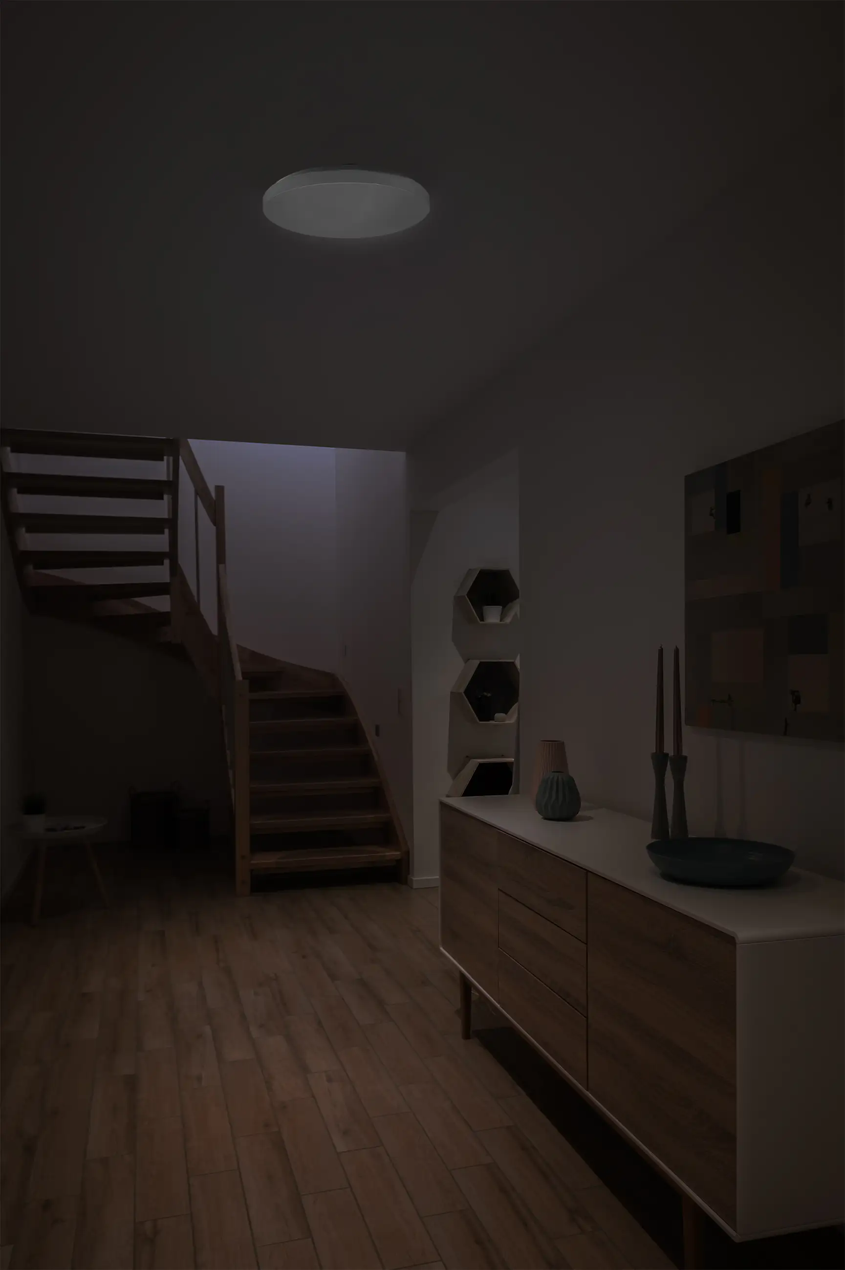 Müller Licht LED Deckenleuchte In- & Outdoor warmweiß mit Bewegungsmelder