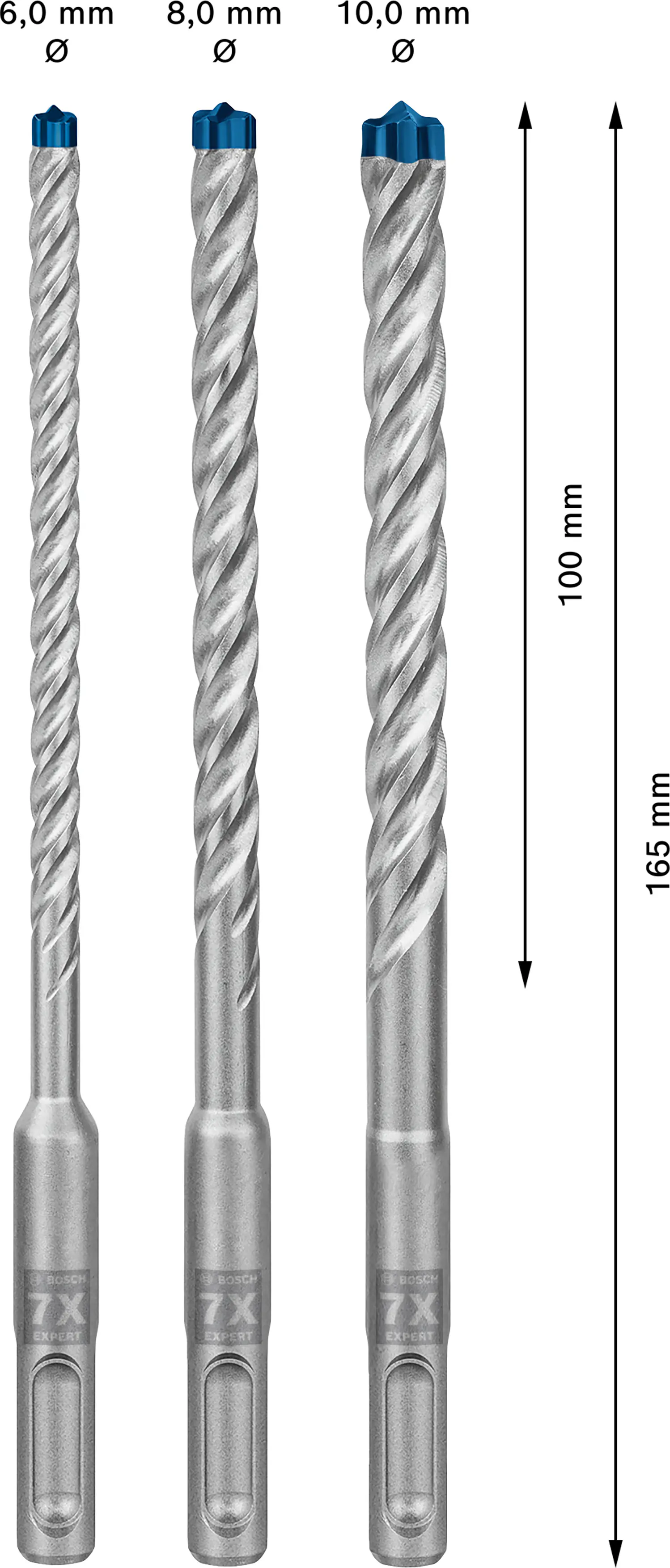 Bosch Expert SDS plus-7X Hammerbohrer-Set 3-teilig