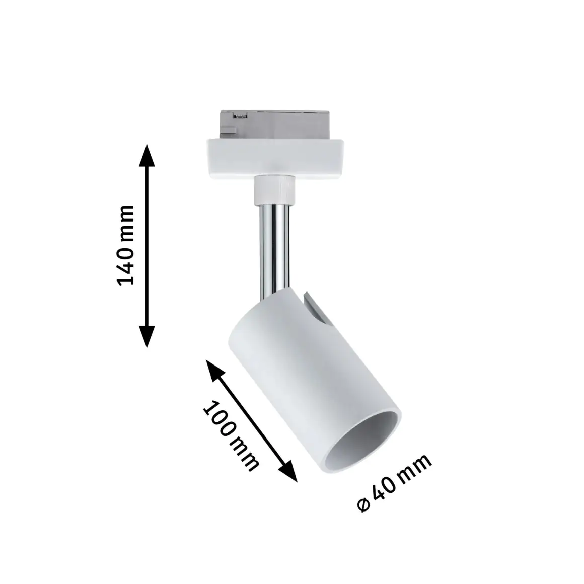 Paulmann URail Einzelspot Pure I GU10 weiß chrom 5,8 cm max. 10 W Paulmann URail Einzelspot Pure I GU10 weiß chrom 5,8 cm max. 10 W