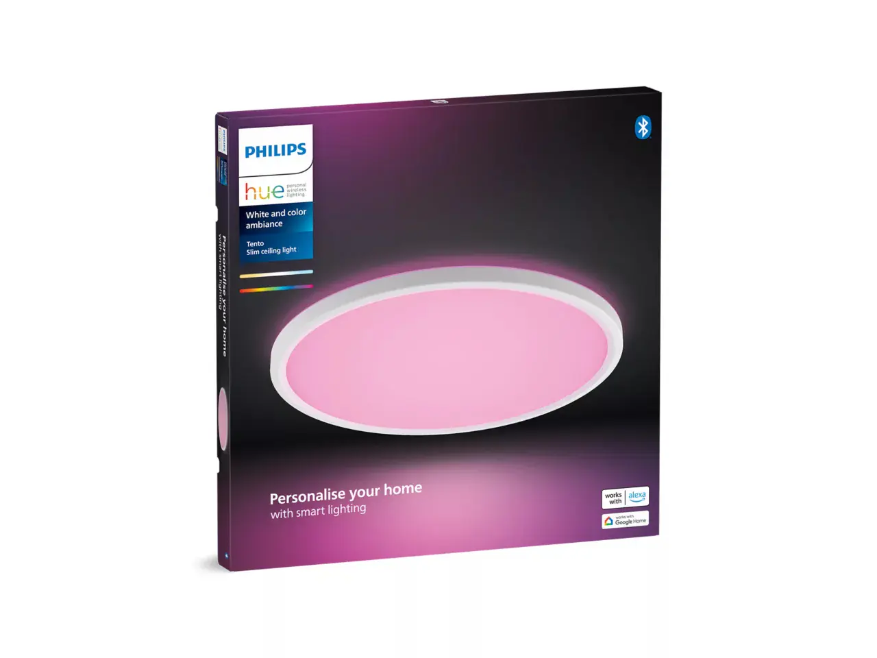 Philips Hue LED Deckenleuchte Tento + Bridge rund weiß RGB Ø 43 cm RGB Philips Hue LED Deckenleuchte Tento + Bridge rund weiß RGB Ø 43 cm RGB