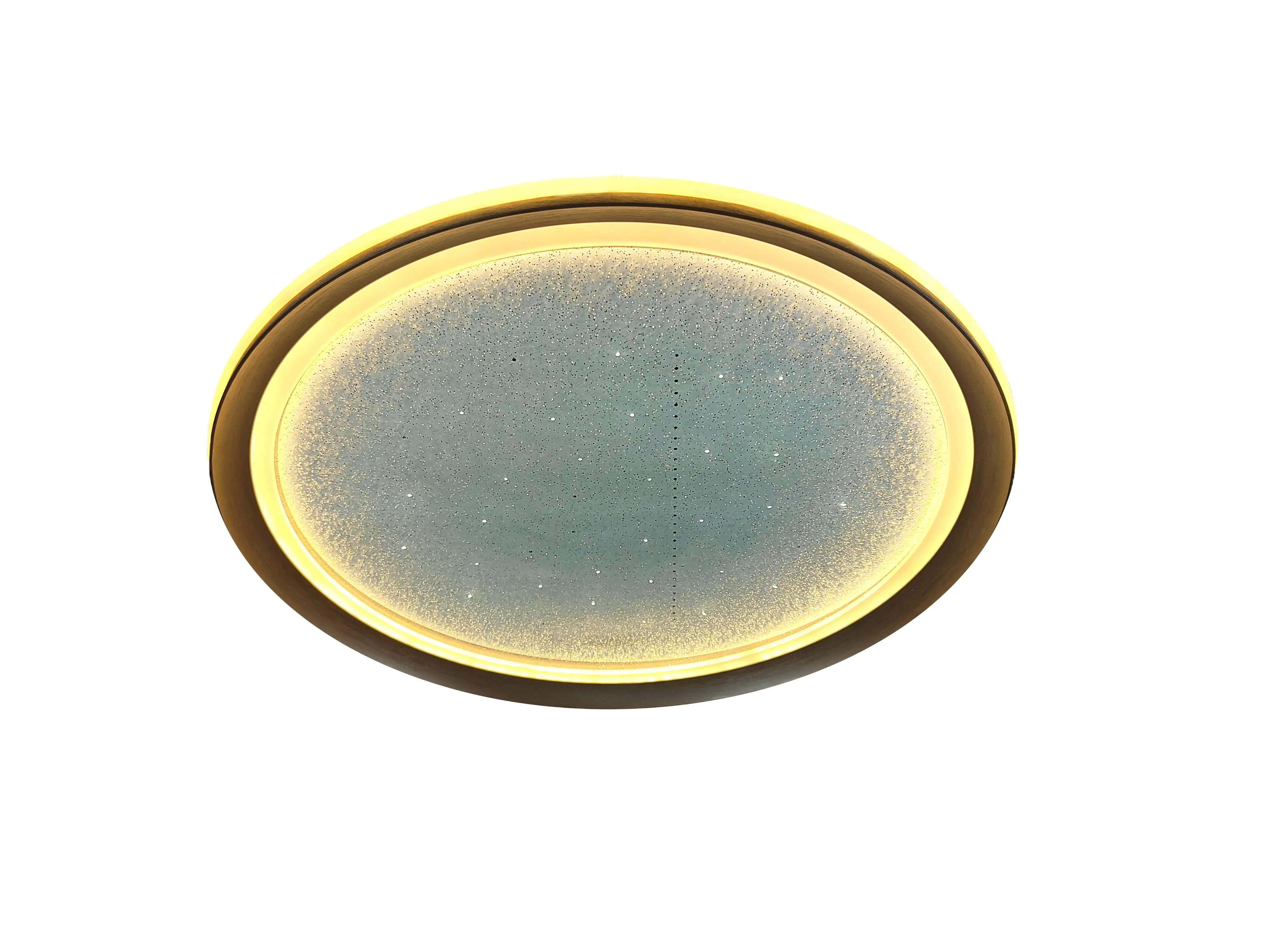 LED Deckenleuchte Bari mit Sternenhimmel weiß Ø 50 x 9 cm warmweiß-kaltweiß dimmbar