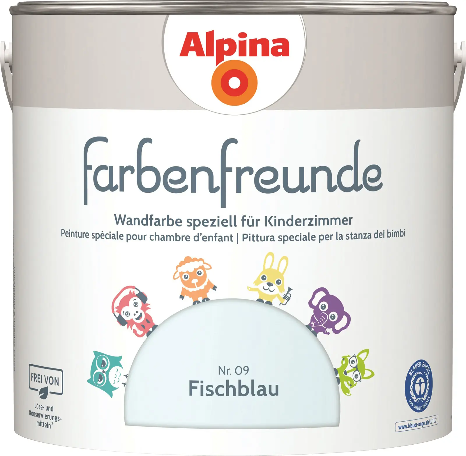 Alpina Farbenfreunde Wandfarbe Nr. 09 fischblau 2,5 L matt