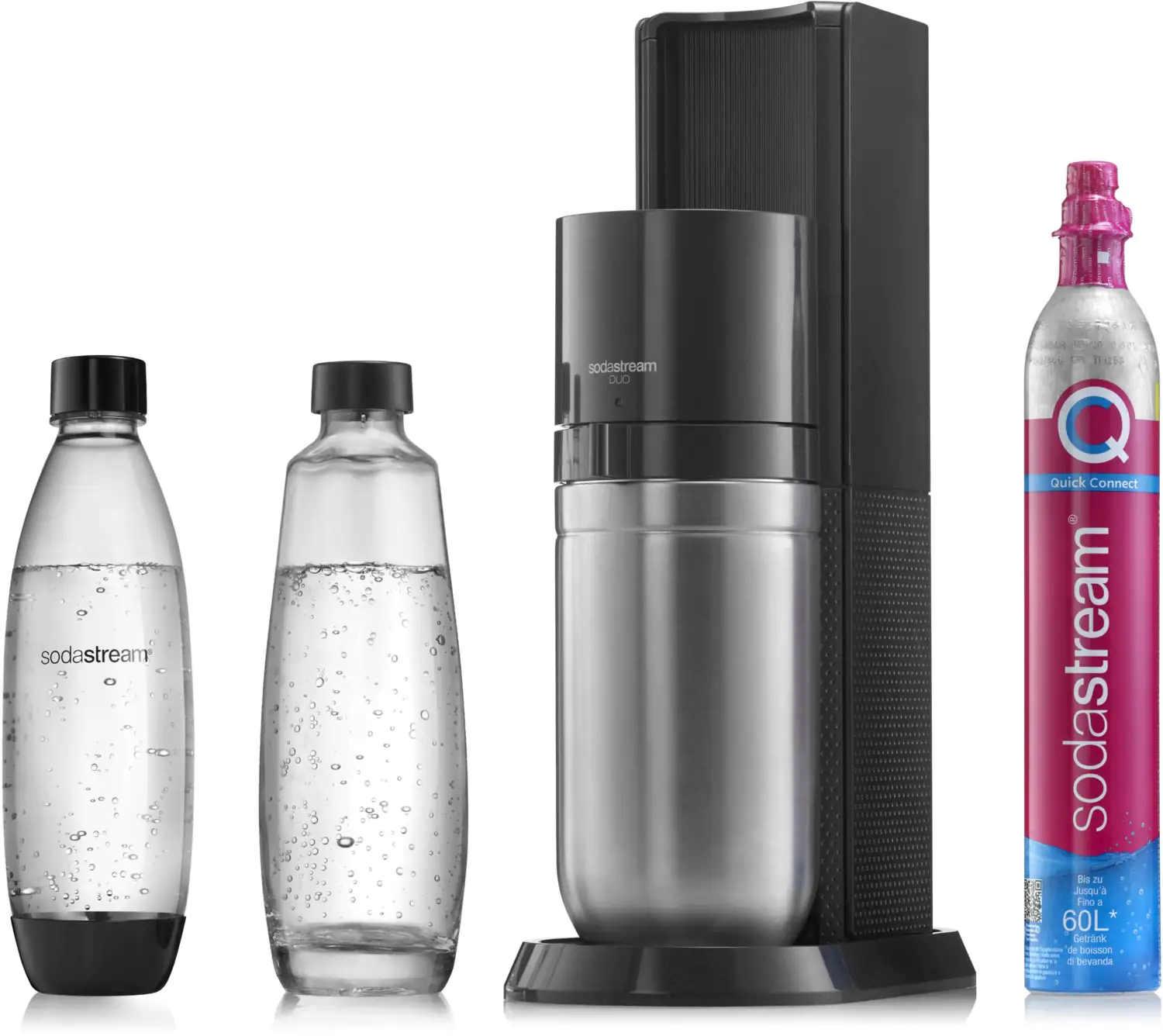 Sodastream Trinkwassersprudler Duo schwarz für Glas- und PET-Flasche Sodastream Trinkwassersprudler Duo schwarz für Glas- und PET-Flasche