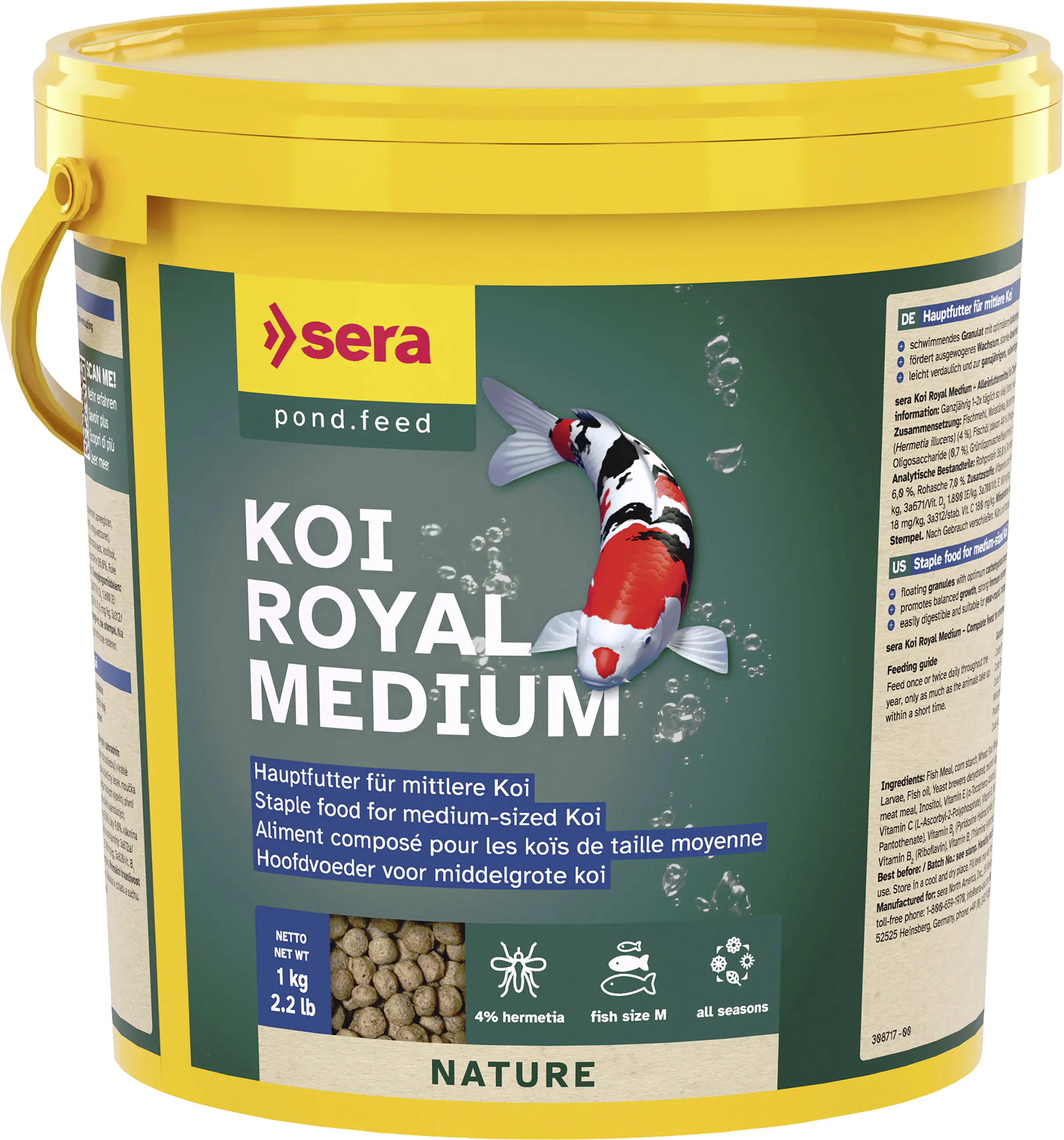 Sera Koifutter Royal Medium für mittelgroße Koi 3,8 L