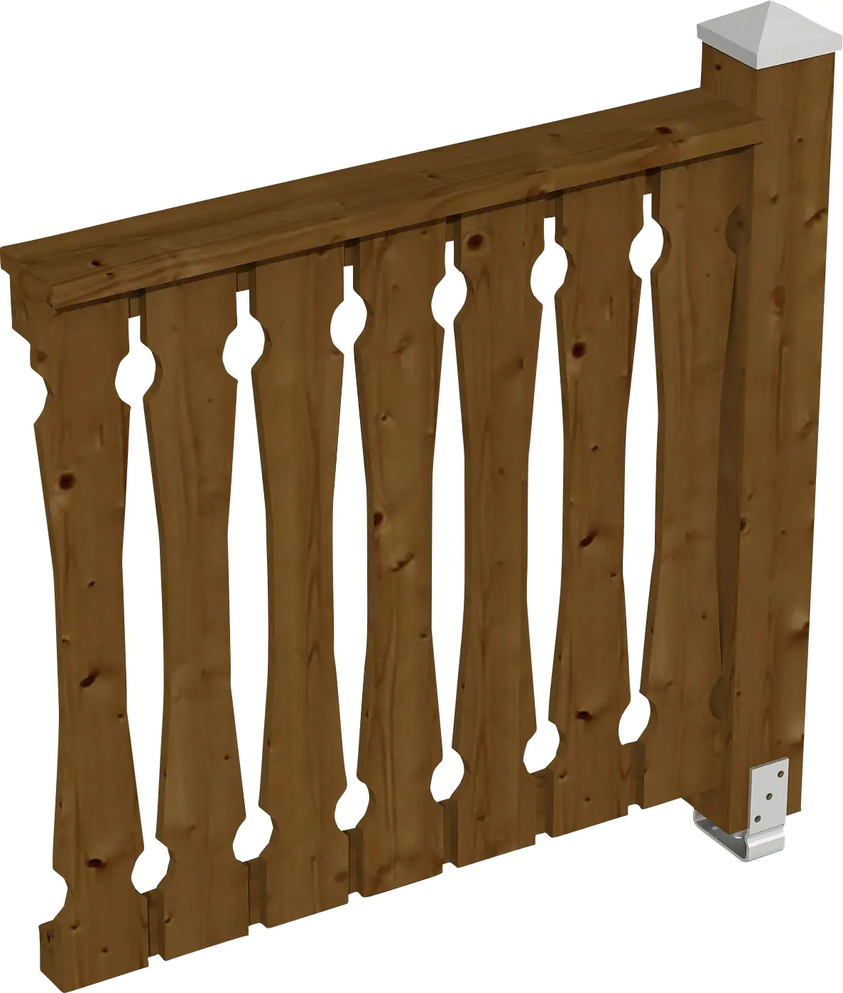 SKAN HOLZ Brüstung Balkonschalung 108 x 96 cm, Fichte, lasiert in Nussbaum SKAN HOLZ Brüstung Balkonschalung 108 x 96 cm, Fichte, lasiert in Nussbaum