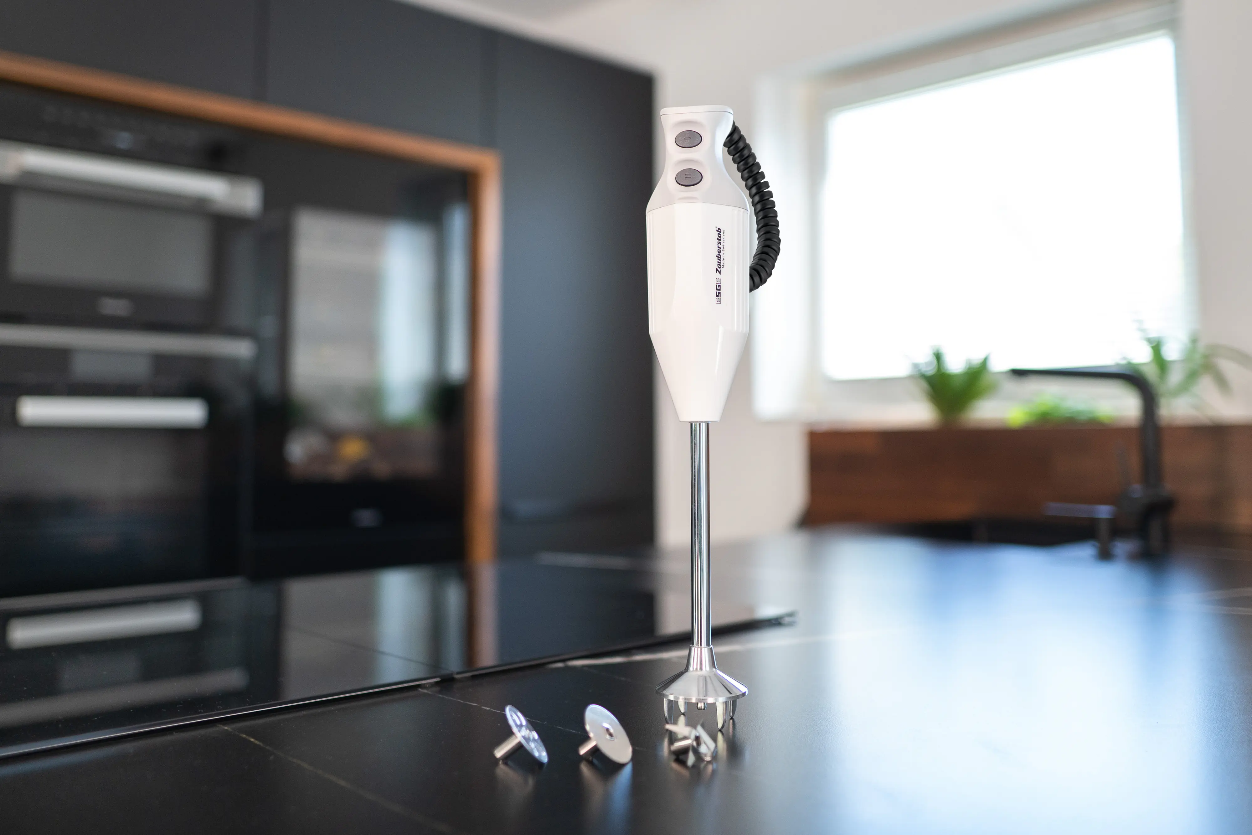 Esge Zauberstab P 200 Profi inkl. Multimesser, Schlagscheibe, Quirlscheibe