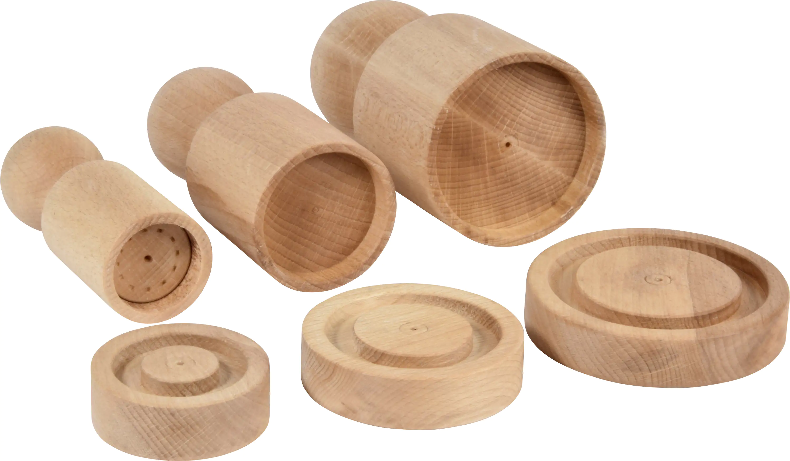 Dobar Papiertopf-Presse Buche 7 x 7 x 16 cm 9 x 9 x 18 cm 11 x 11 x 20