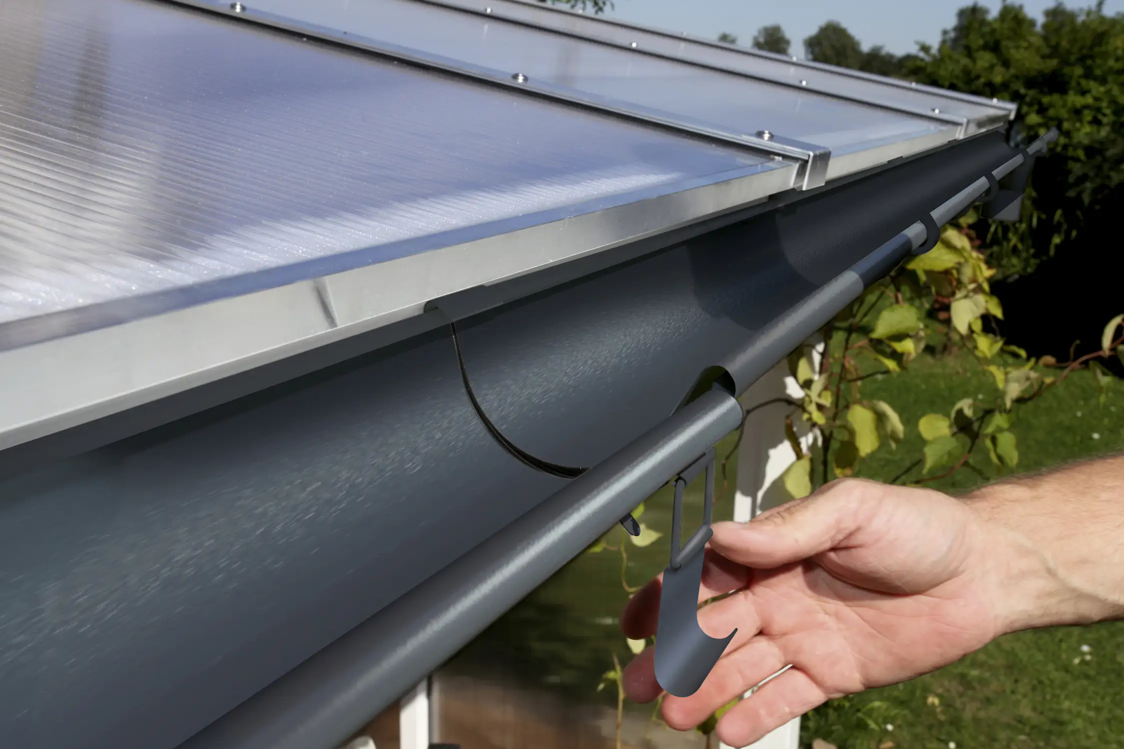 SKAN HOLZ Regenrinnen-Set 812 cm Stahl verzinkt u. anthrazit