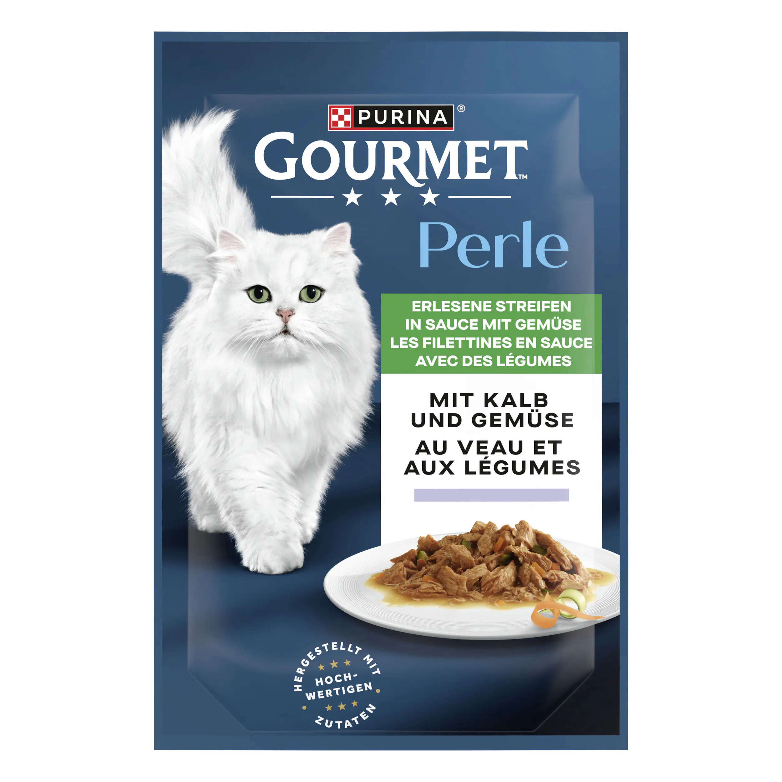 Gourmet Perle Erlesene Streifen mit Kalb und Gemüse 85 g
