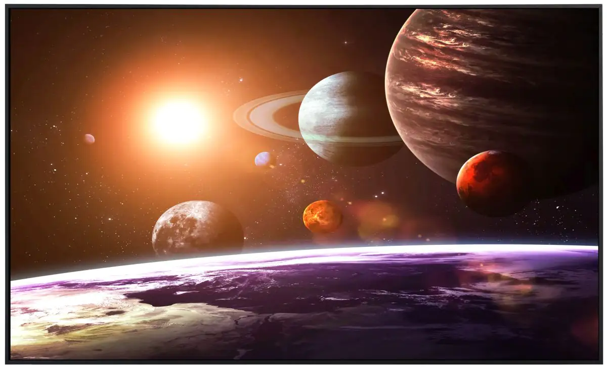 papermoon Infrarotheizkörper EcoHeat 60x120 cm 1200 Watt, Solar System