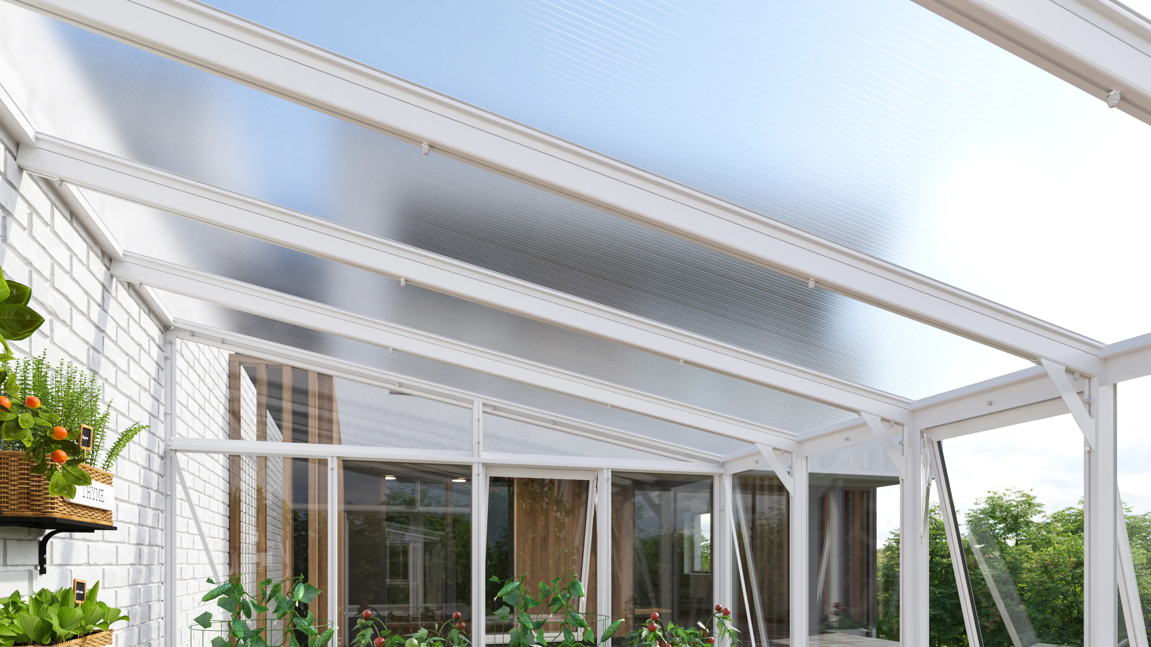 Vitavia Pavillon-Nachrüstset Helena 7000 weiß 3 mm Sicherheitsglas