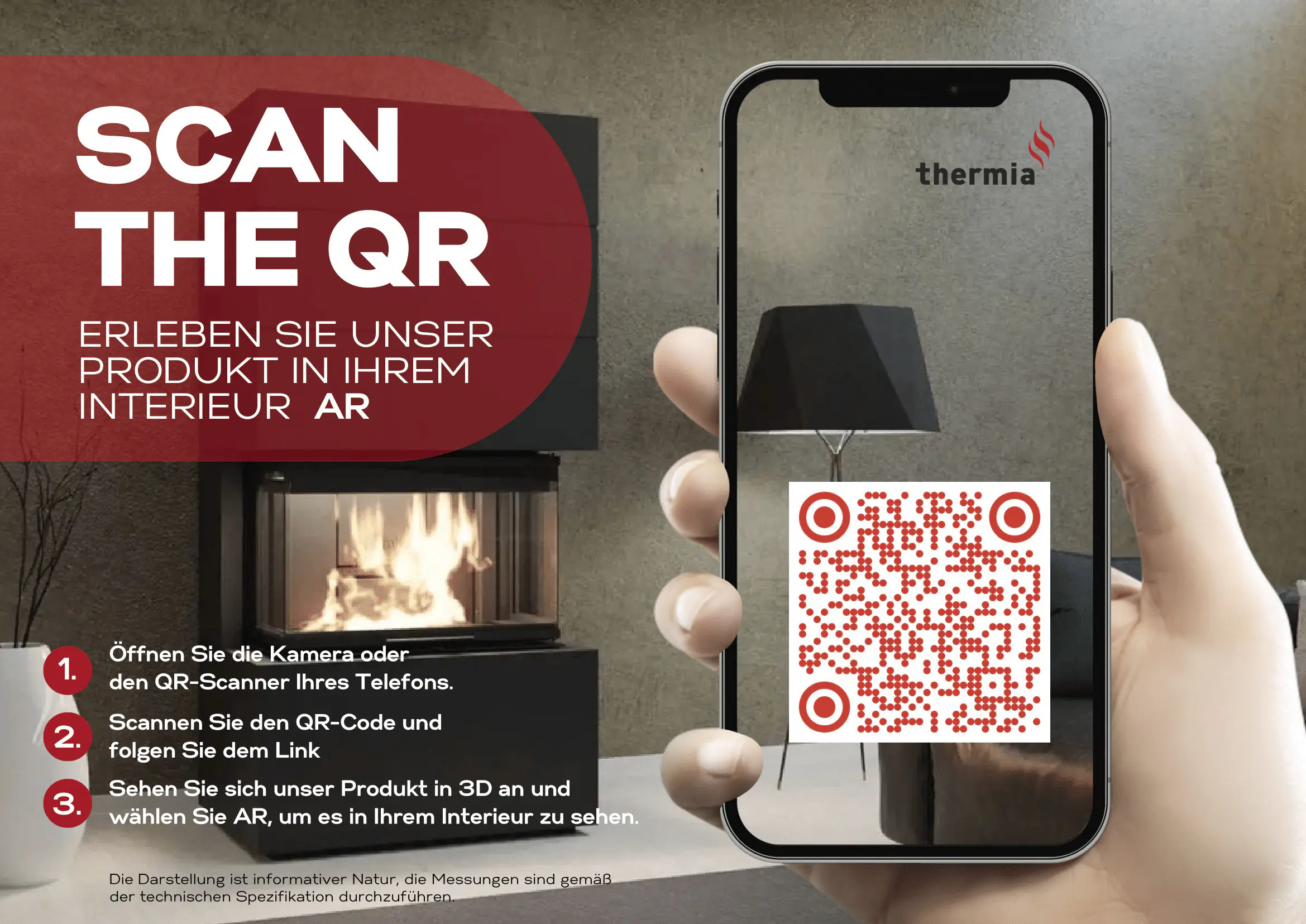 Thermia Kaminofen Adastra 500 Plus Line Stahl schwarz 11 kW