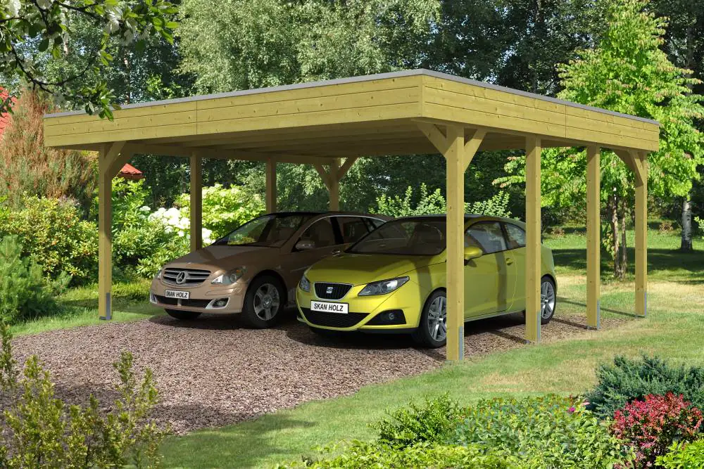 SKAN HOLZ Carport Friesland 557 x 555 cm mit Aluminiumdach SKAN HOLZ Carport Friesland 557 x 555 cm mit Aluminiumdach