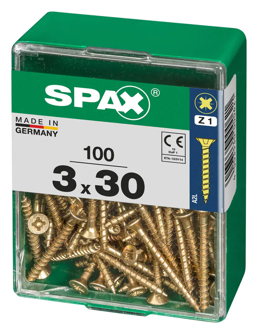 Spax Universalschrauben 3.0 x 30 mm PZ 1 - 100 Stk.