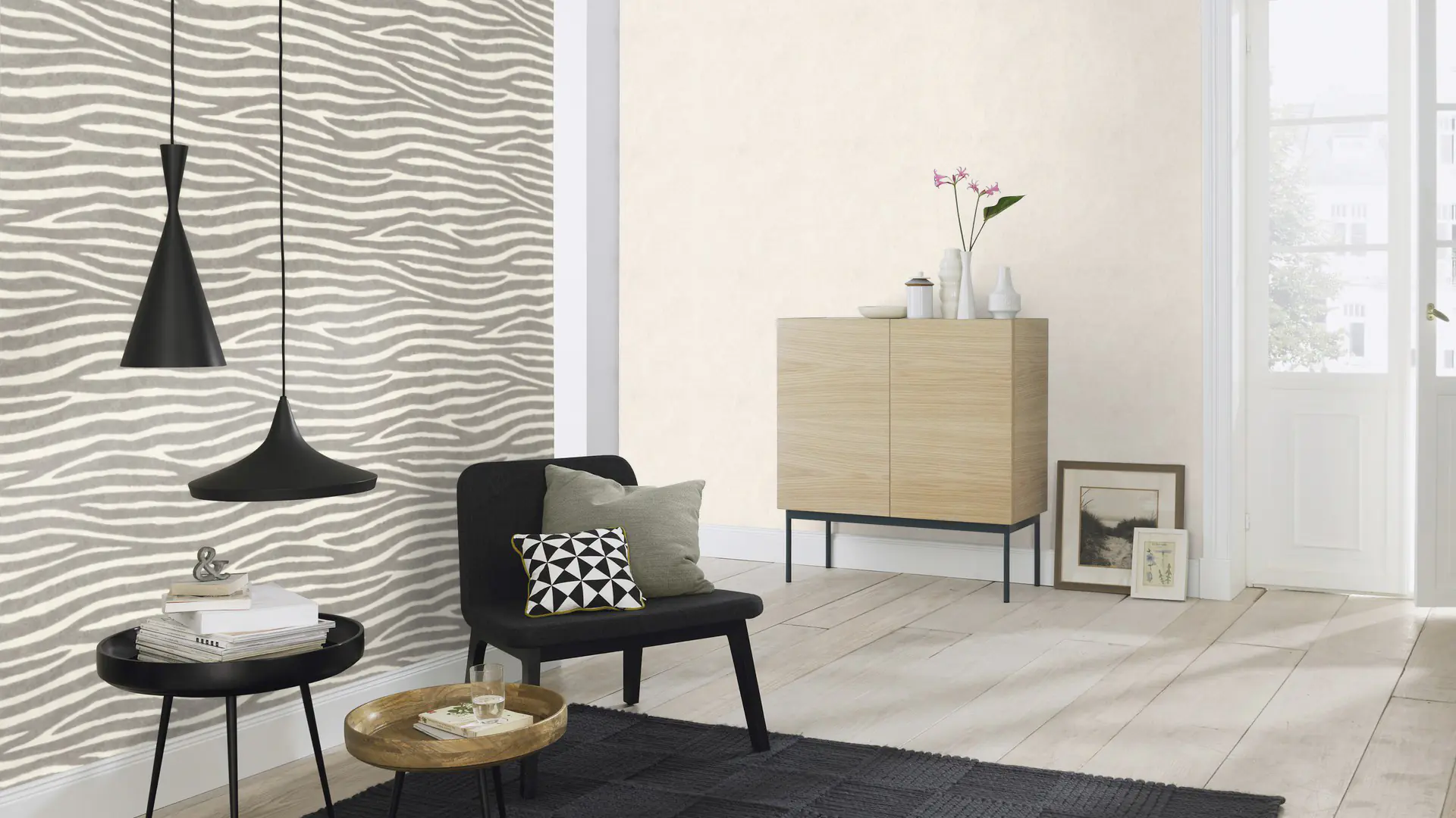 Rasch Vliestapete 751734 Grau-Hellgrau Muster & Motive 10,05 m x 0,53 m