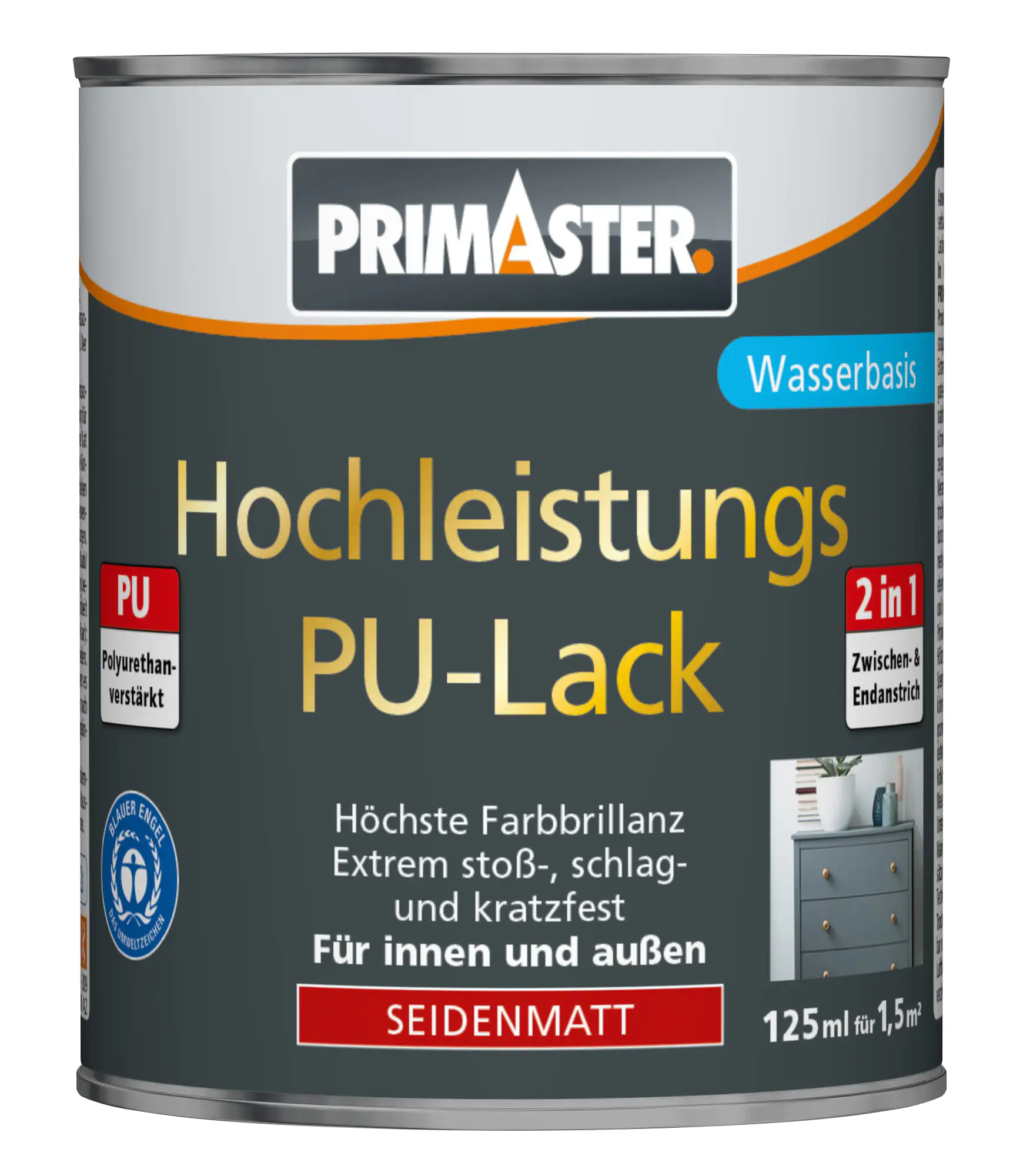 4001044219768 Primaster PU-Lack RAL1015 125 ml elfenbein seidenmatt