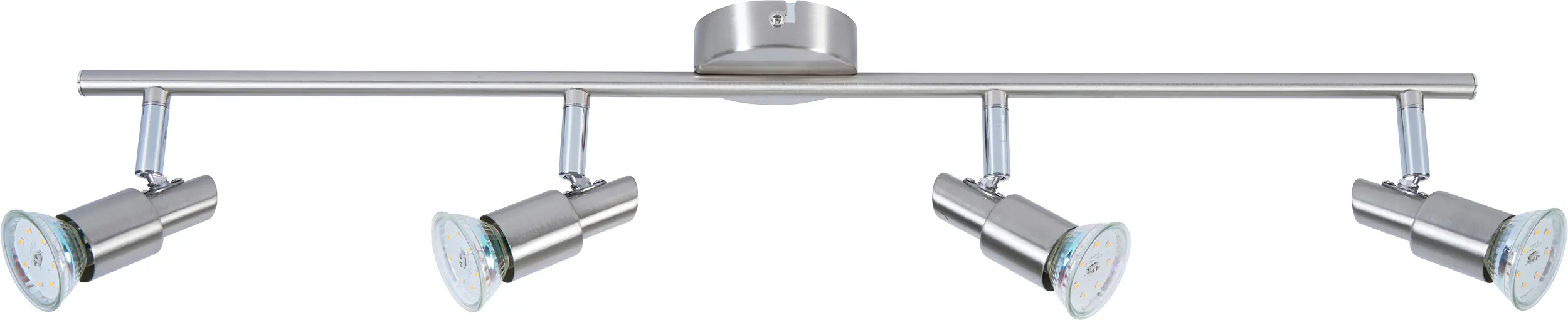 LED Leuchten 4er Spot Lina nickel-chrom 68 x 12 cm warmweiß