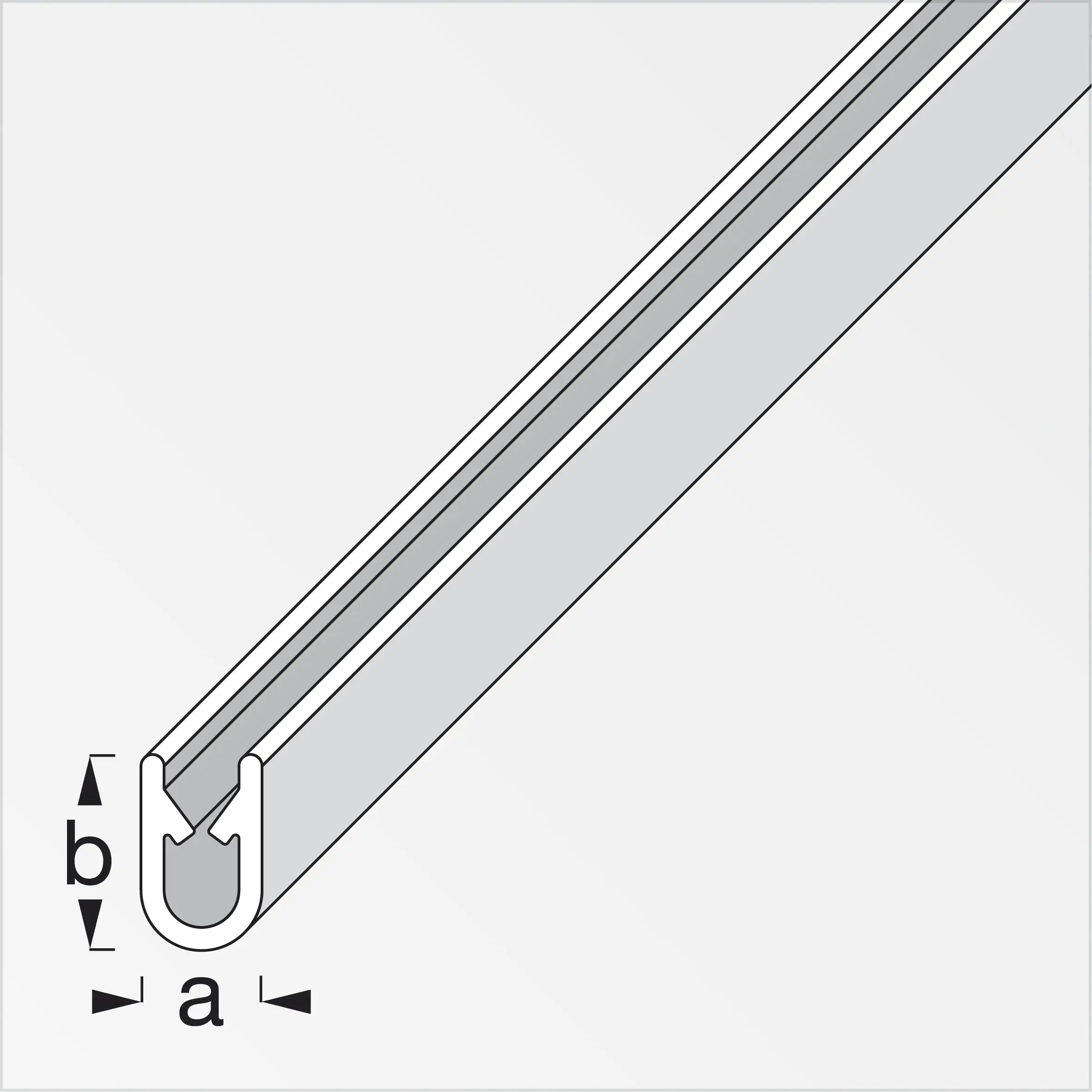alfer Kantenschutz-Profil 6.5 mm 6.5 x 9.5 mm Kunststoff glatt schwarz