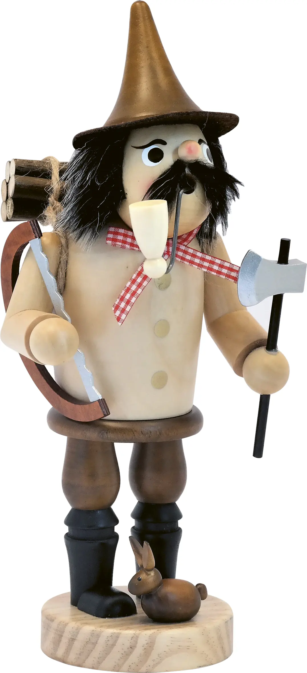 Saico Räucherfigur Holzfäller XL Holz 30 cm natur/braun