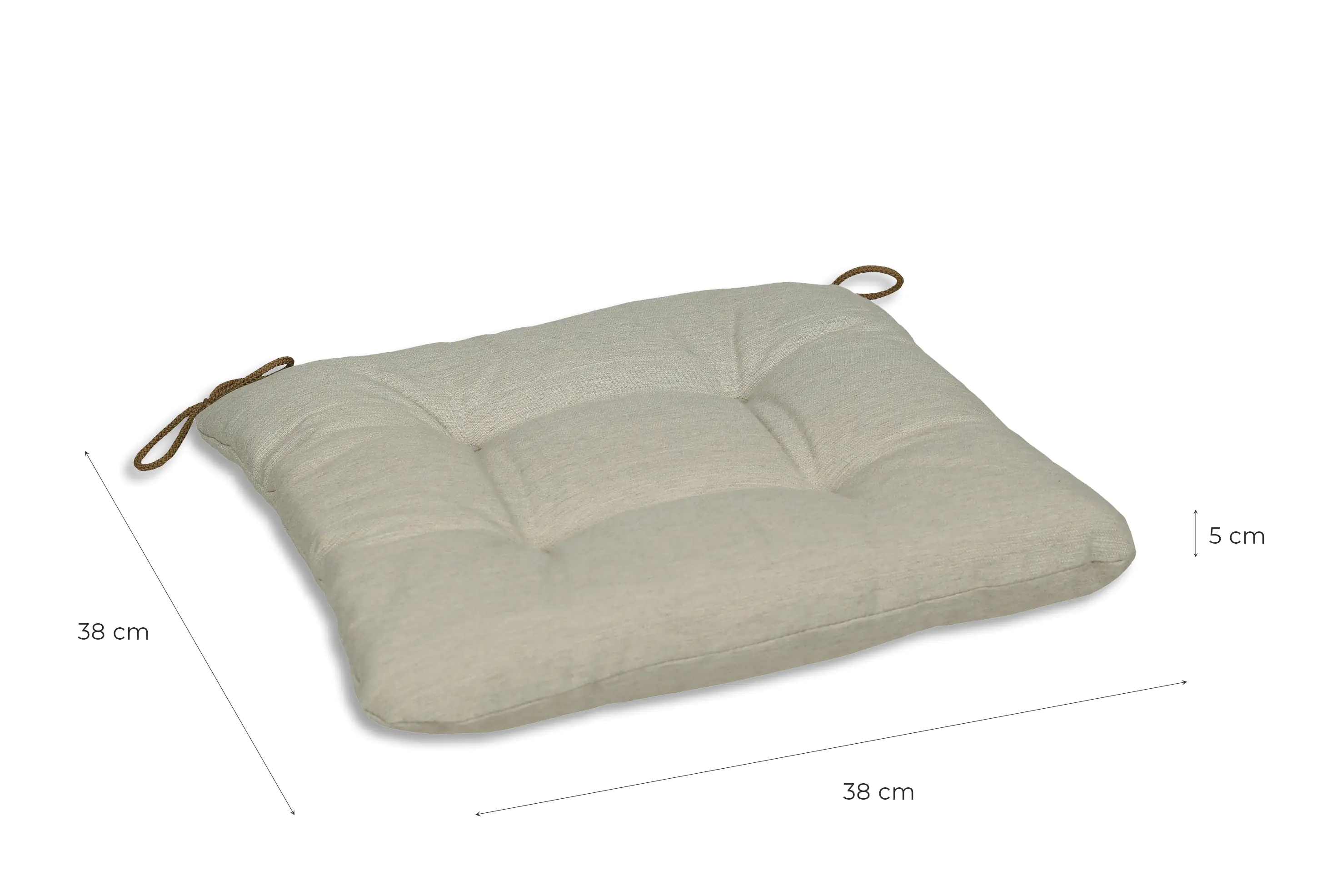 GO-DE Sitzkissen Carina 38 cm x 38 cm x 5 cm, beige GO-DE Sitzkissen Carina 38 cm x 38 cm x 5 cm, beige