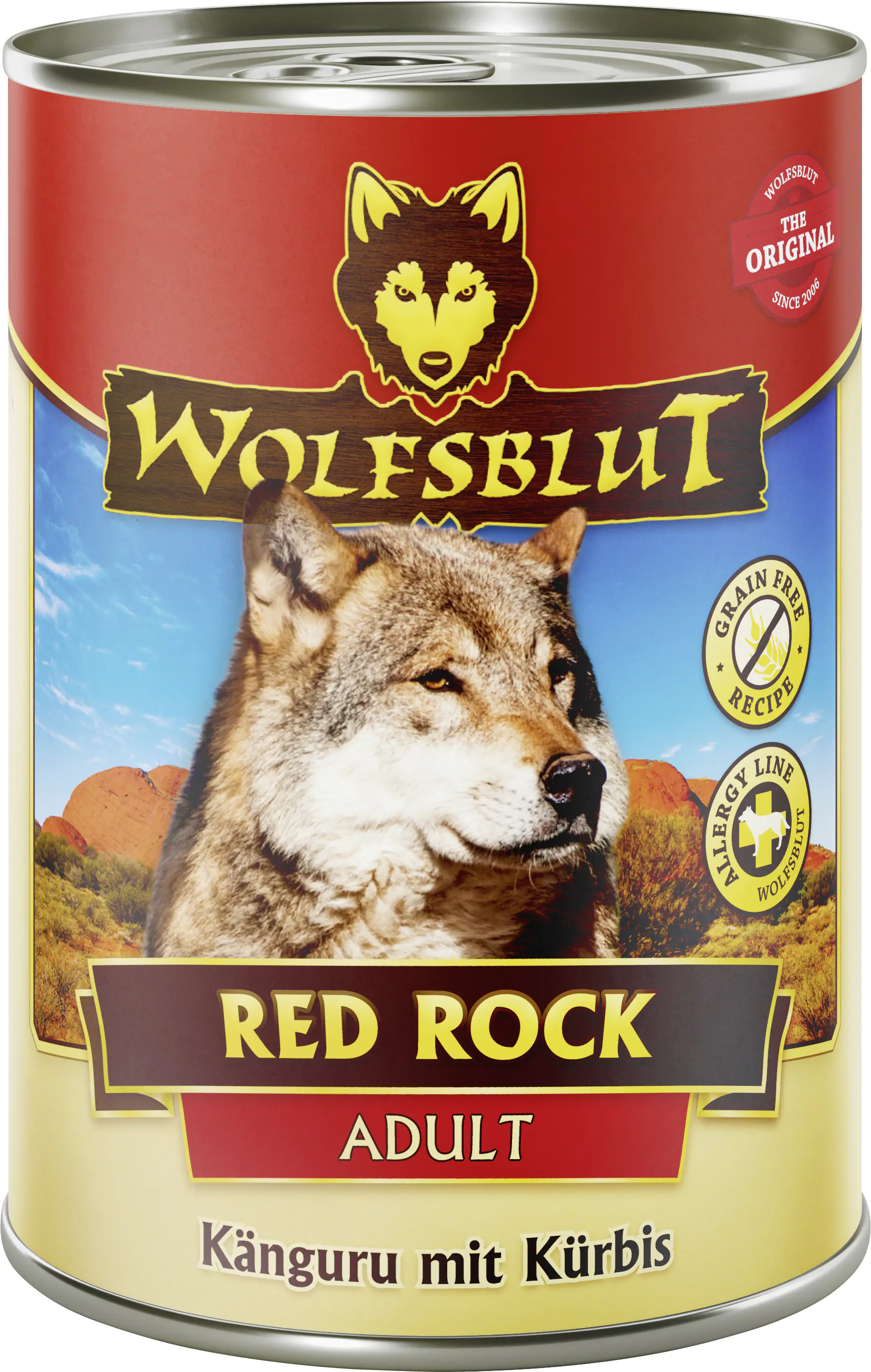 Wolfsblut Red Rock Hundenassfutter Adult getreidefrei getreidefrei 395 g Känguru