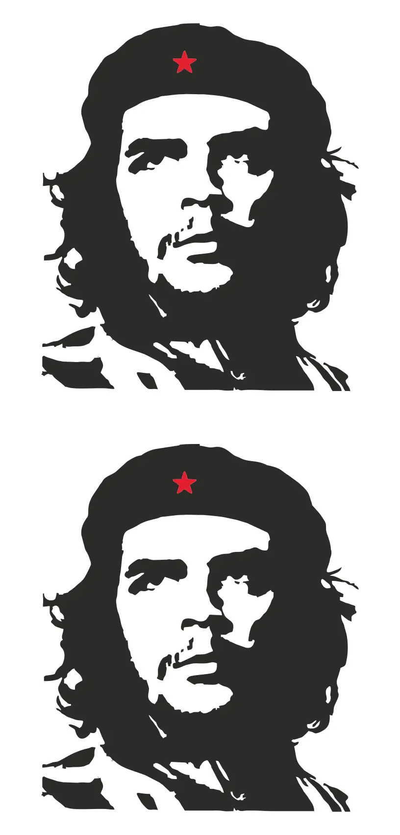 Hermann Schütz Aufkleber Che Guevara Kontur 2er-Set je 145x70mm