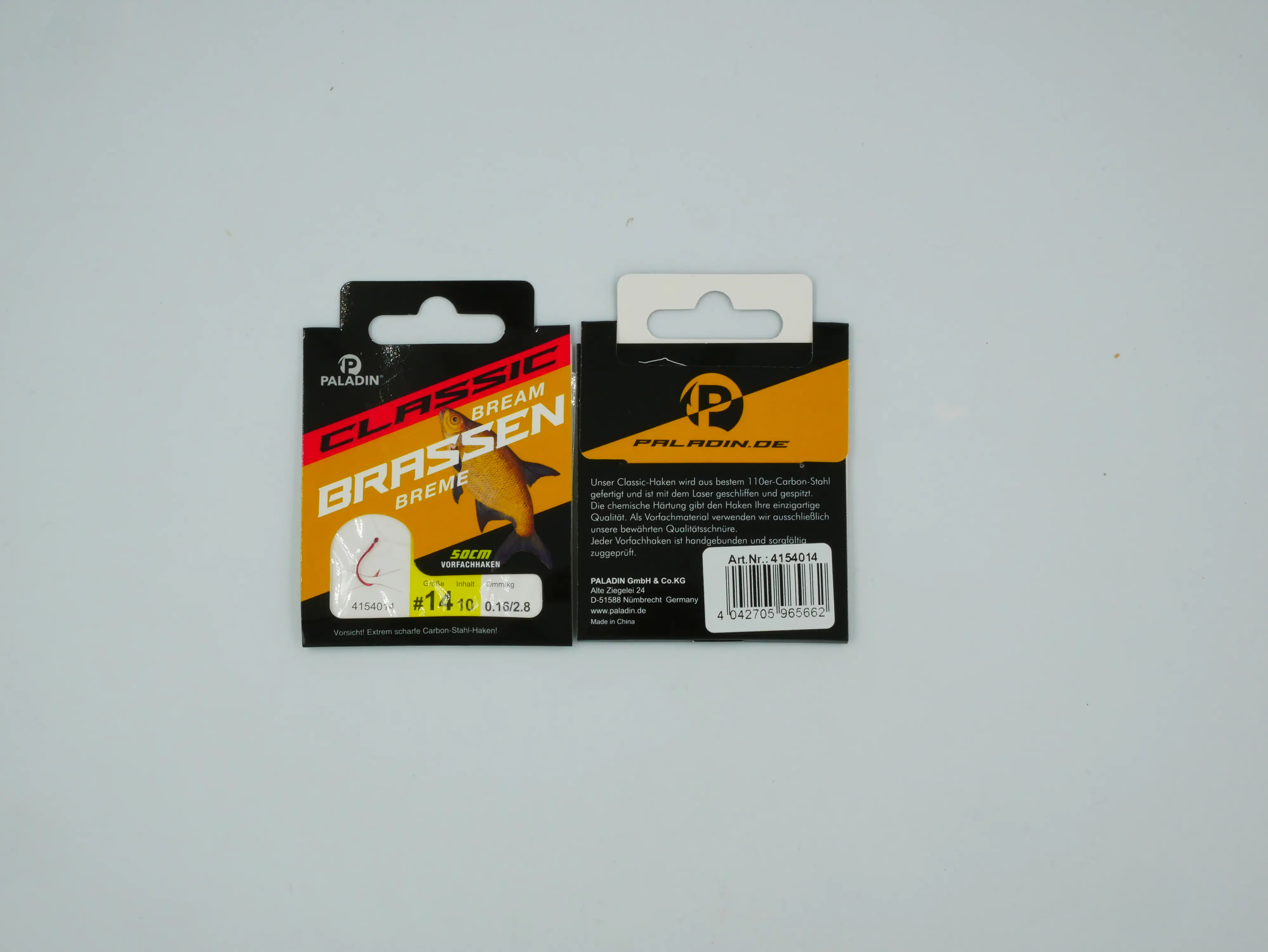 Paladin Brassenhaken gebunden Größe 14 50 cm 10 Stück rot