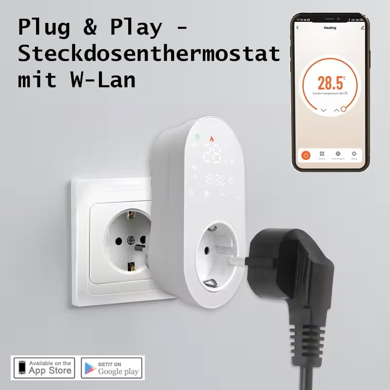 Jollytherm Raumthermostat Smart Home mit Steckdosenanschluß