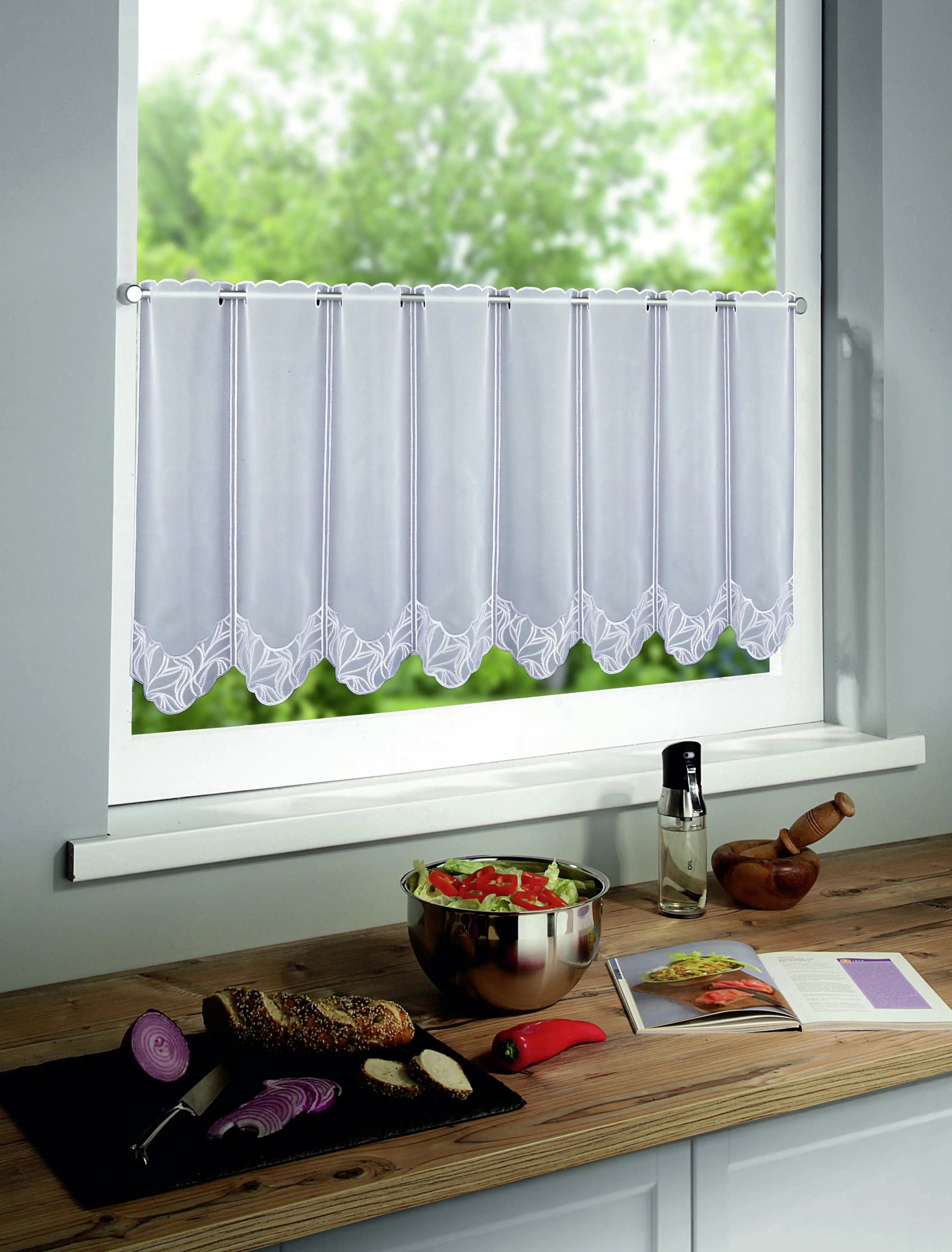 Neusser Collection Lamellenpanneau Manon weiß-silber, 60 x 150 cm