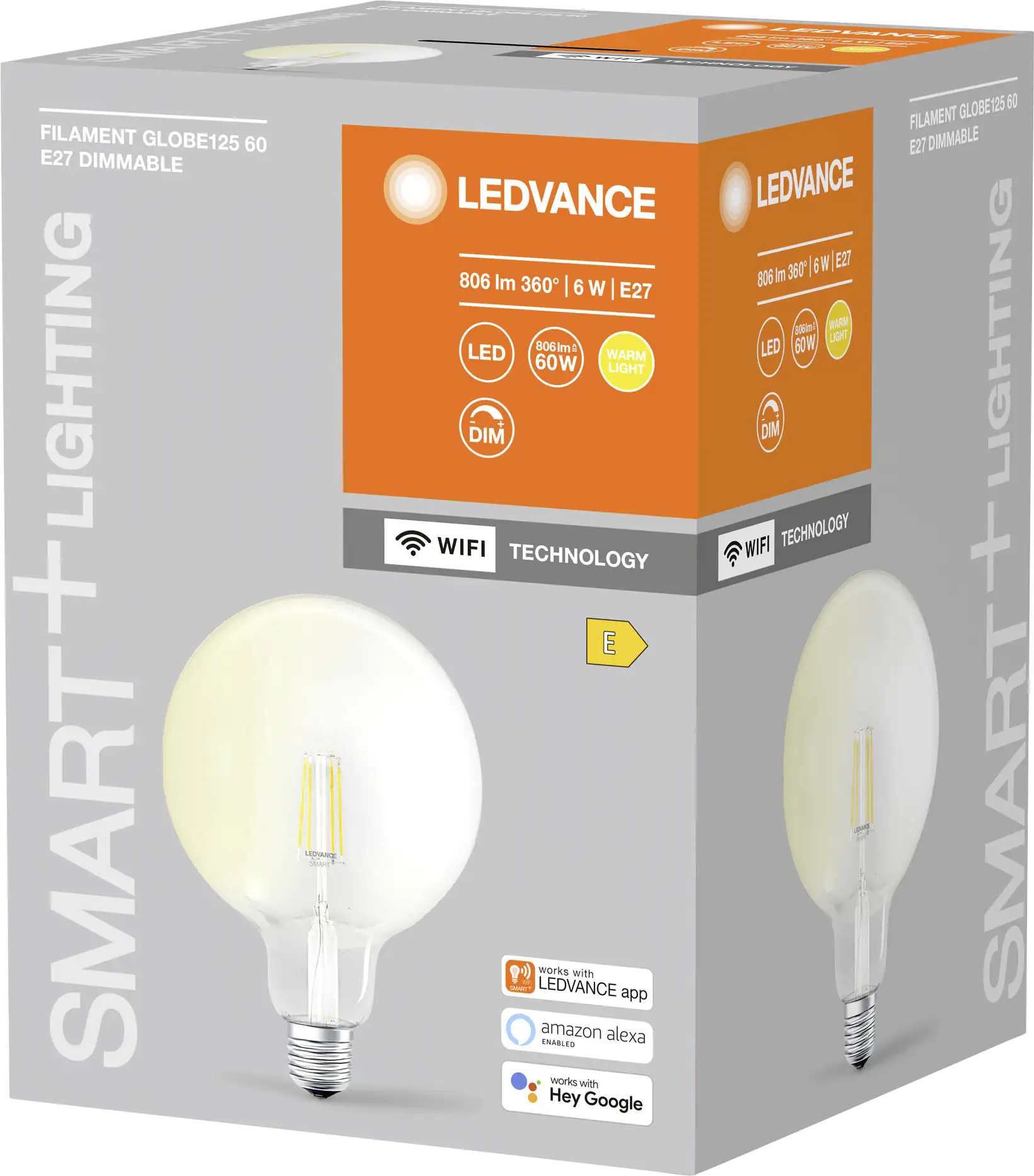 Ledvance Smart+WiFi LED Leuchtmittel Globe G125 Globe E27 6 W Smart Ledvance Smart+WiFi LED Leuchtmittel Globe G125 Globe E27 6 W Smart