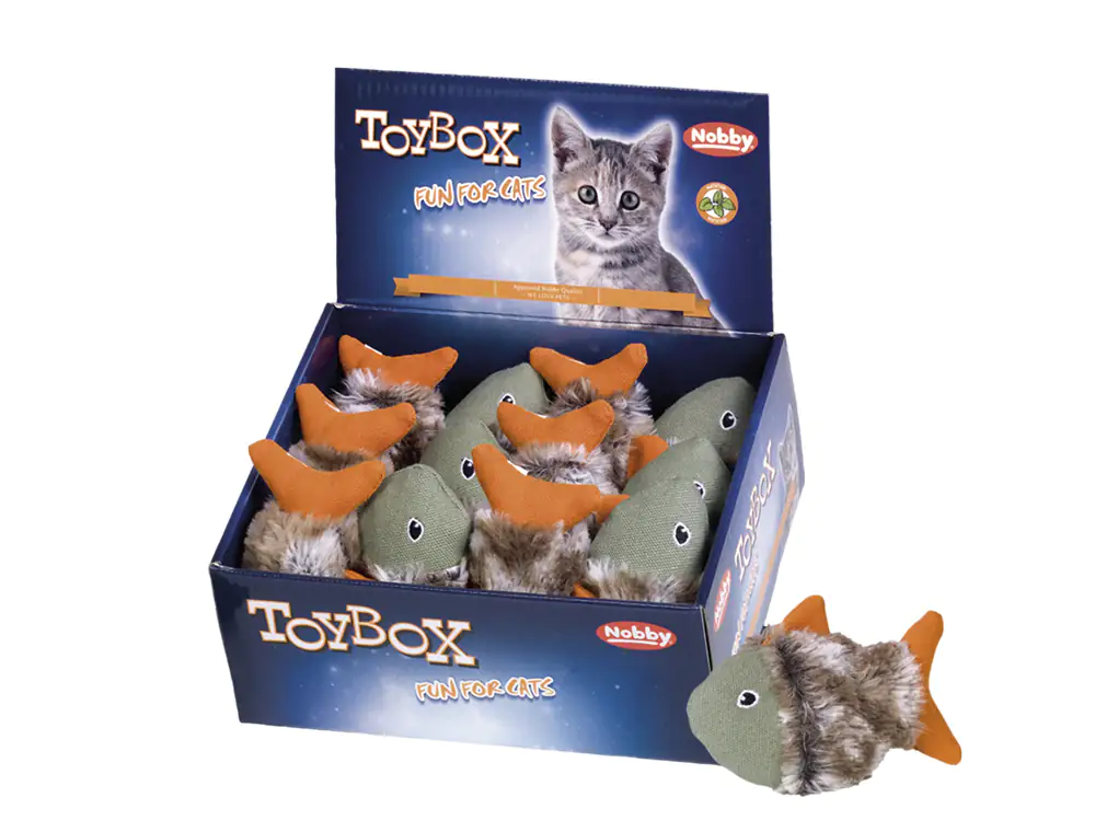 4033766802461 Nobby Stofffisch mit Matatabi 13 cm